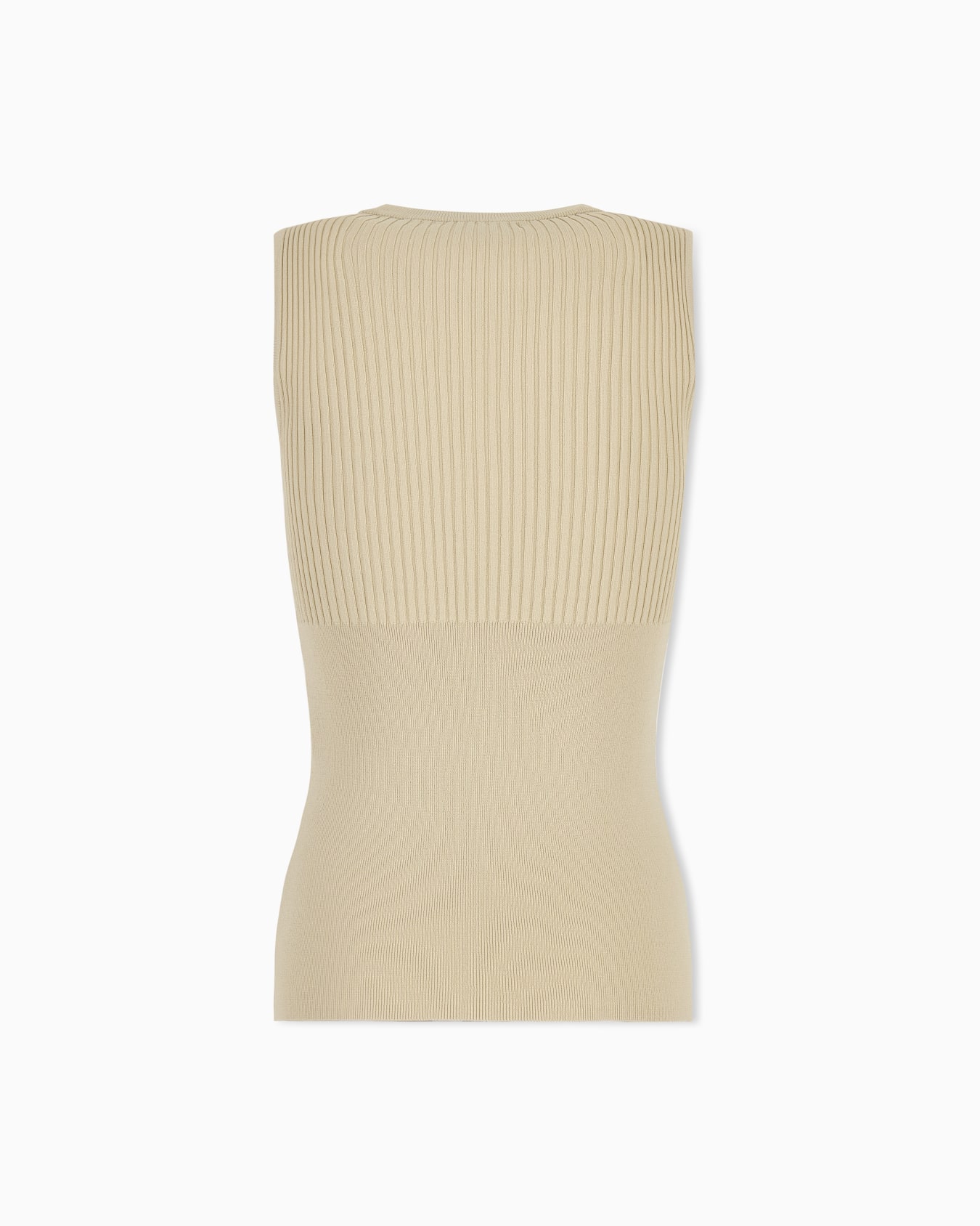 Slim-fit knit top in recycled viscose blend Slide 2