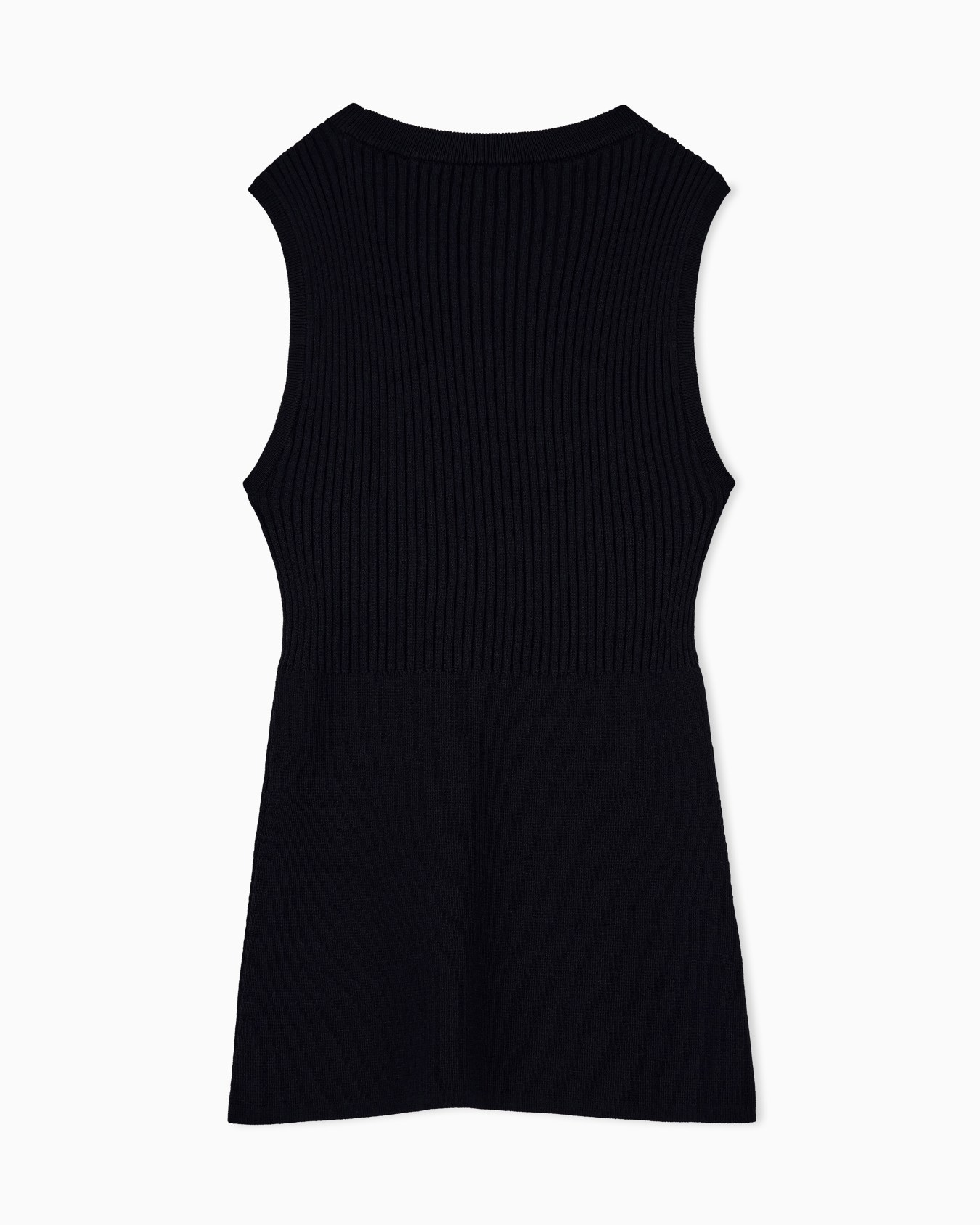 Slim-fit knit top in recycled viscose blend Slide 2