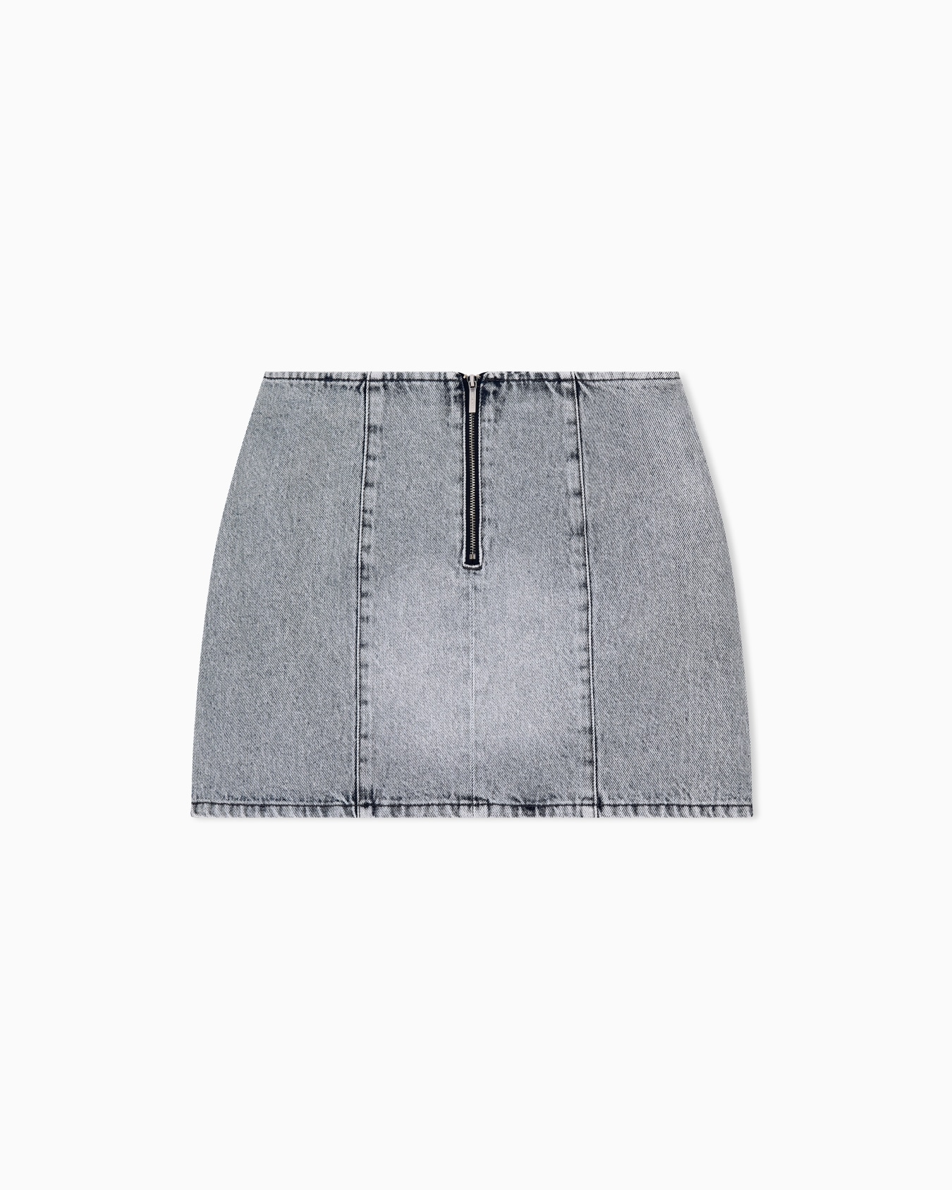 Skirt slim-fit in rigid cotton denim Slide 1