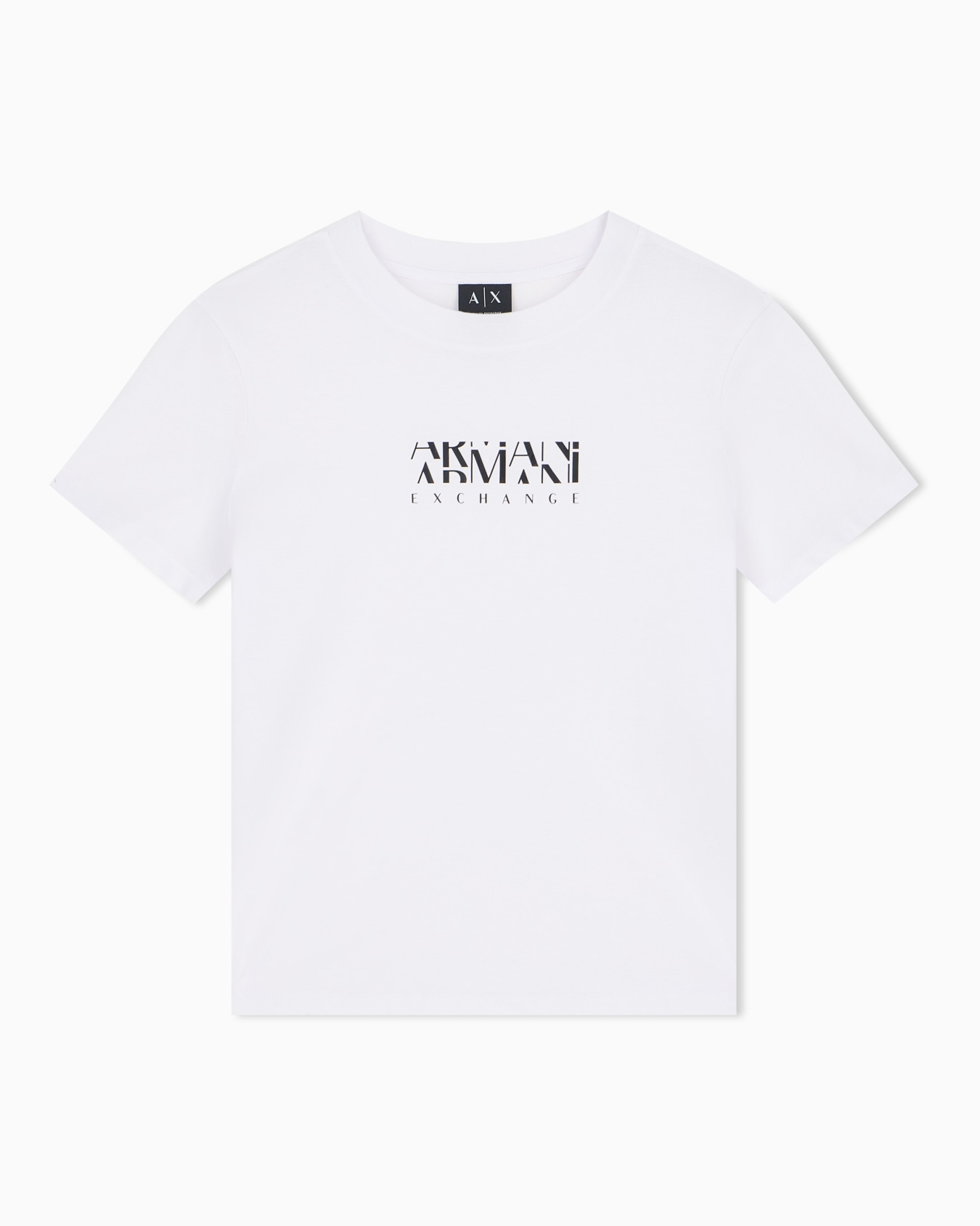 T-shirt col rond en jersey de coton à lettrage imprimé Diapositive 0