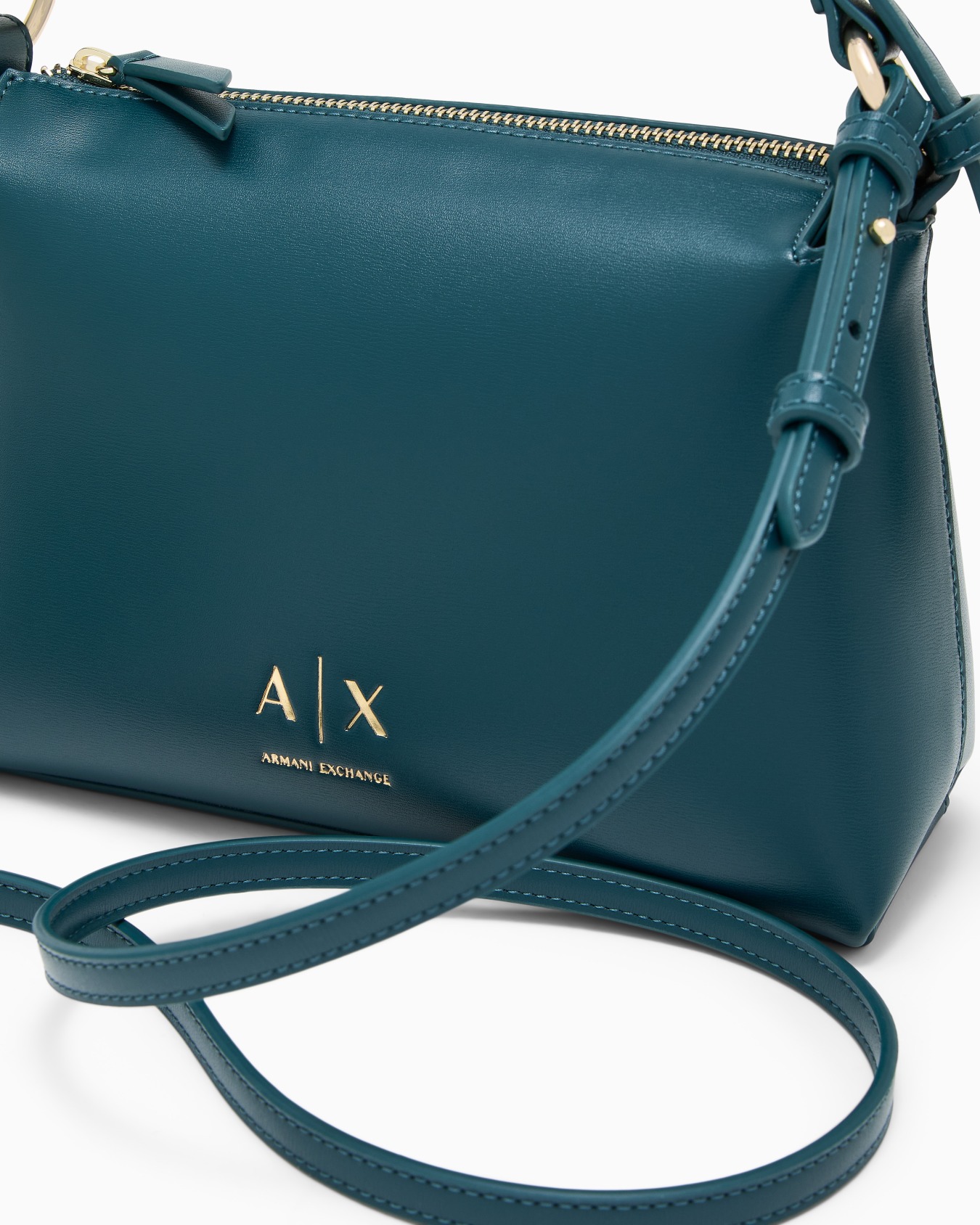 Bolso de hombro con apliques metálicos y correa ajustable Diapositiva 4
