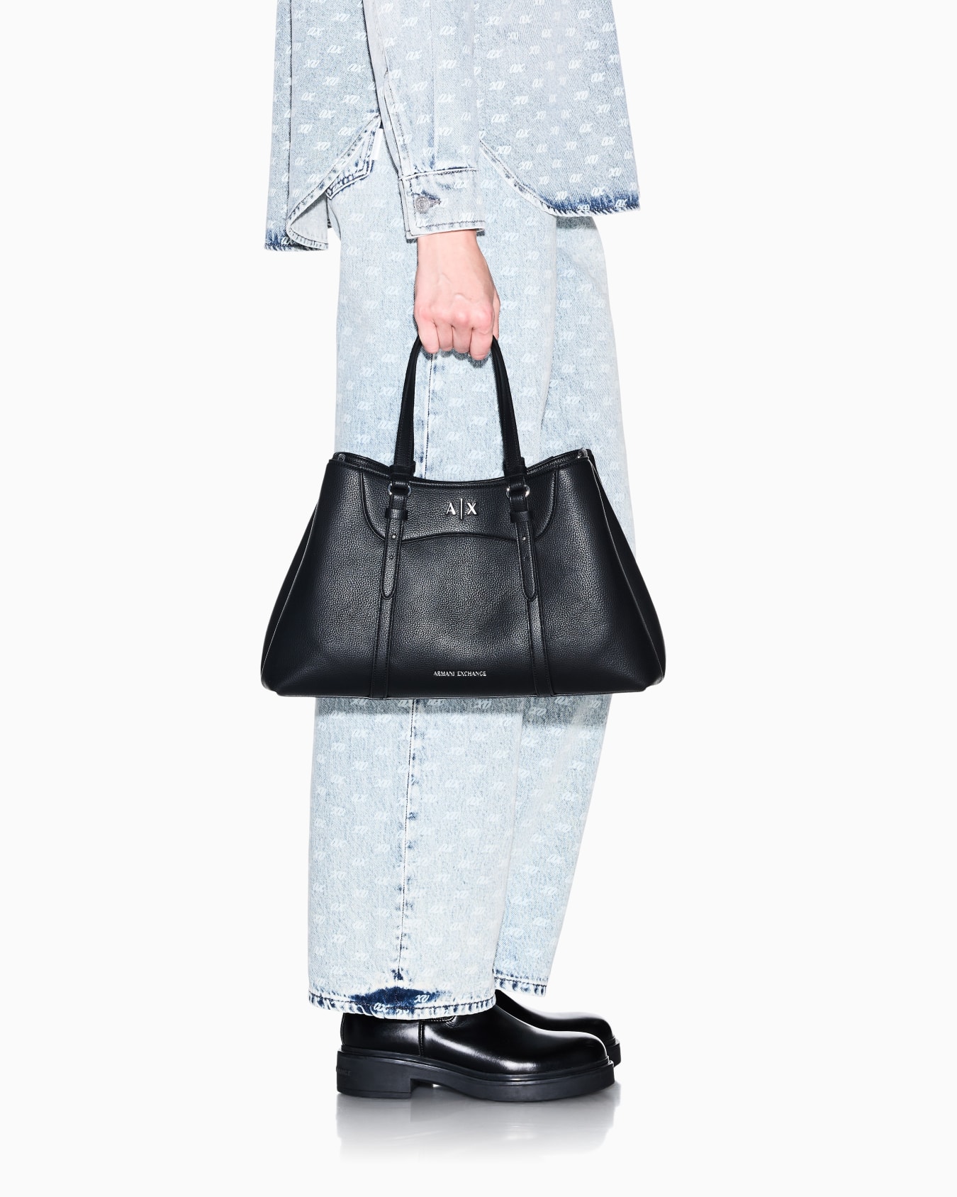 Bolso tote con doble asa y logotipo frontal Diapositiva 6