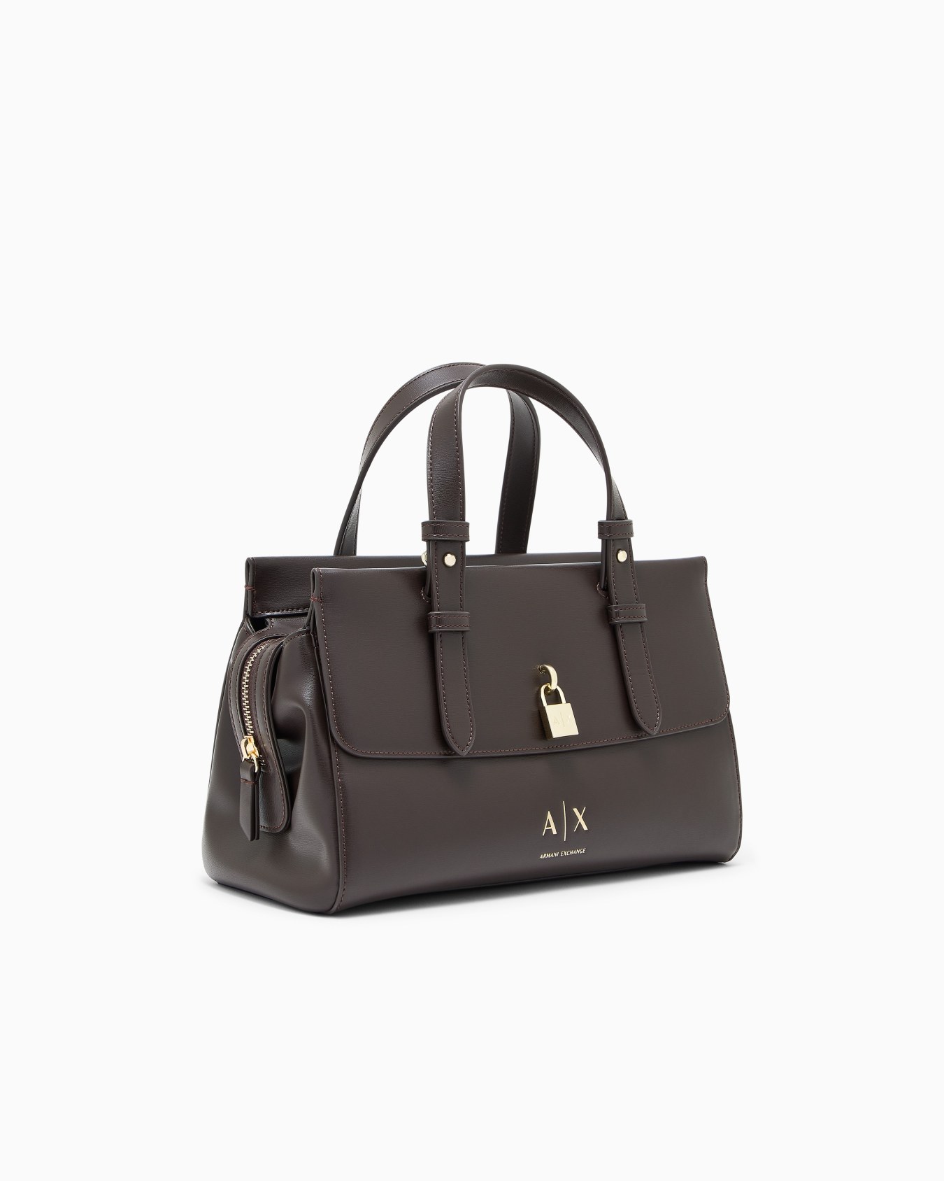 Borsa shopping con doppi manici e logo Slide 1