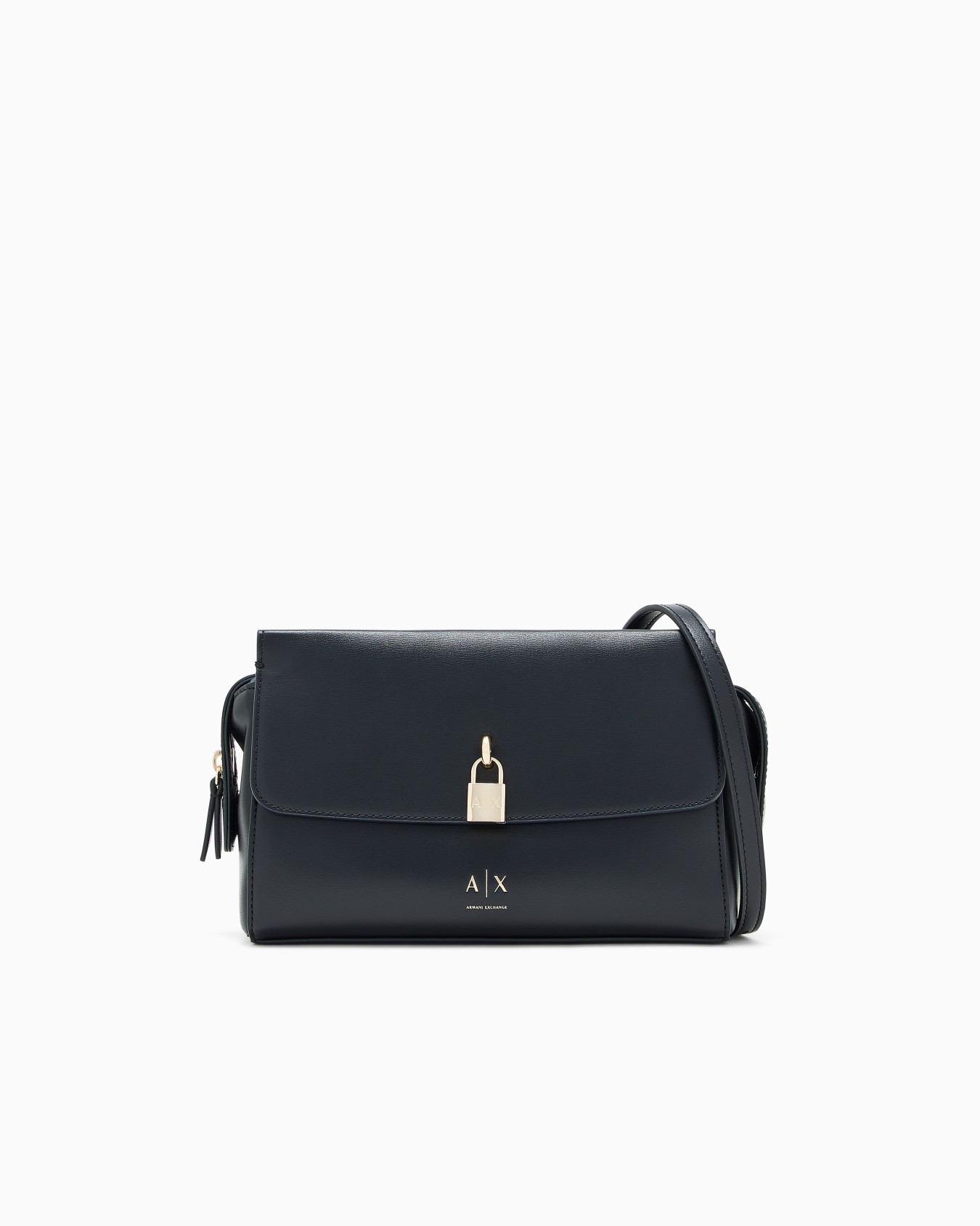 crossbody messenger bag in coated fabric Slide 0