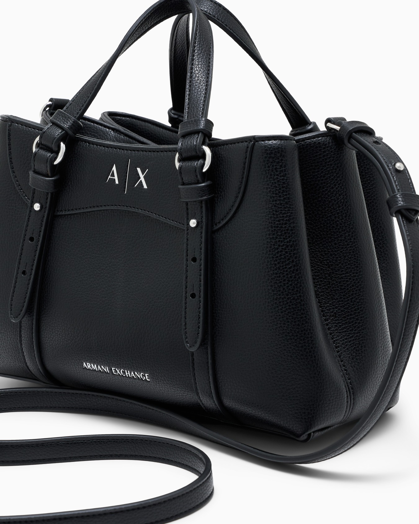 Borsa shopping con manici regolabili e logo frontale Slide 4