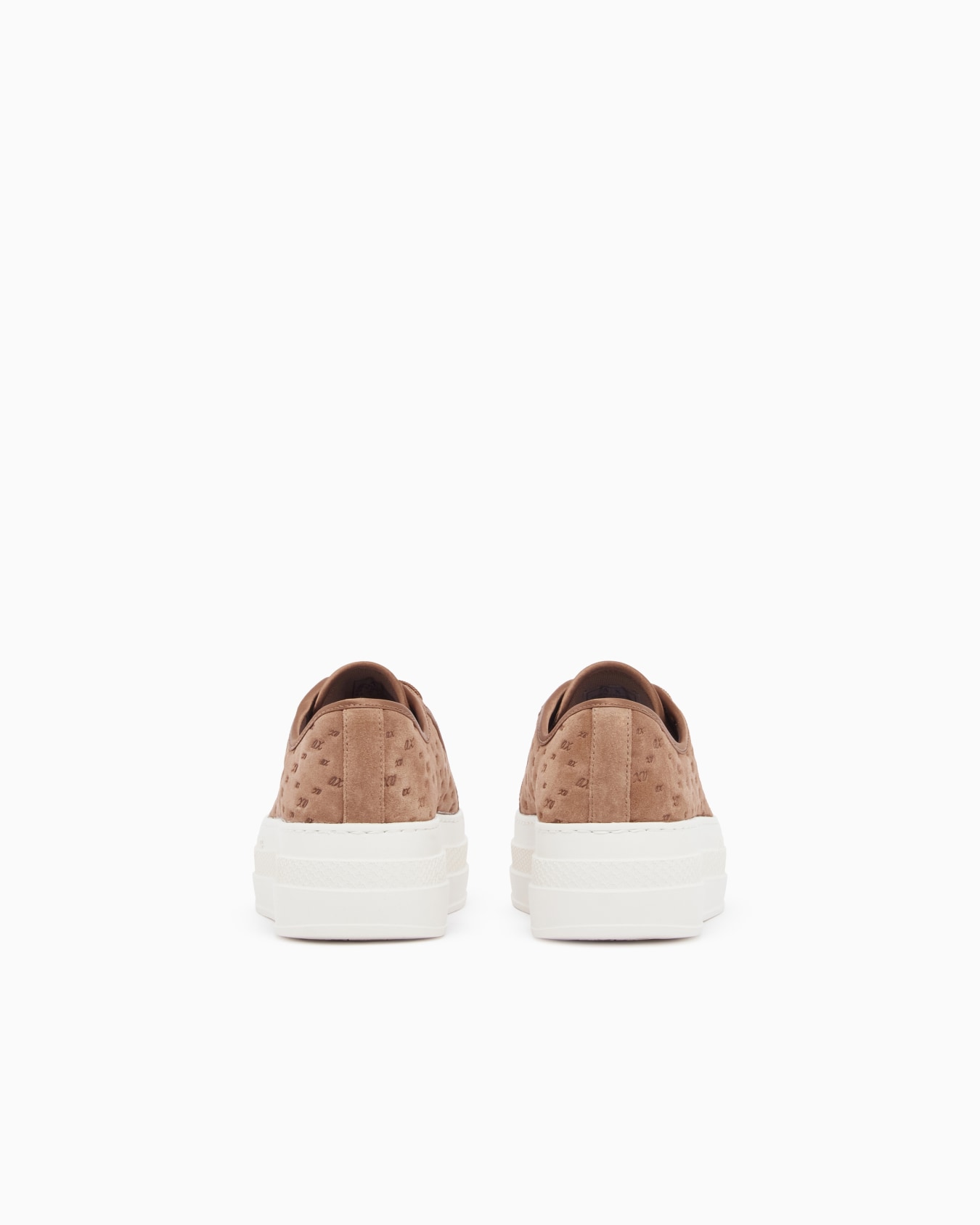 Low cut Sneakers in leather with all-over debossed logo Slide 3