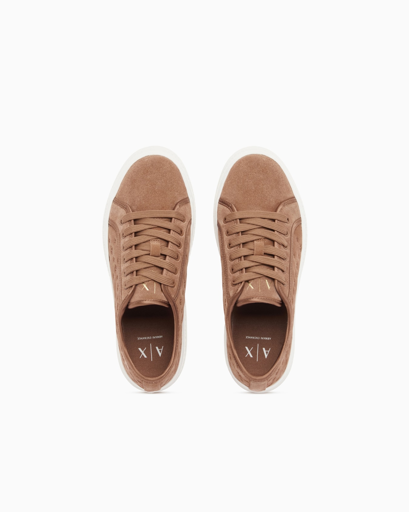 Low cut Sneakers in leather with all-over debossed logo Slide 2