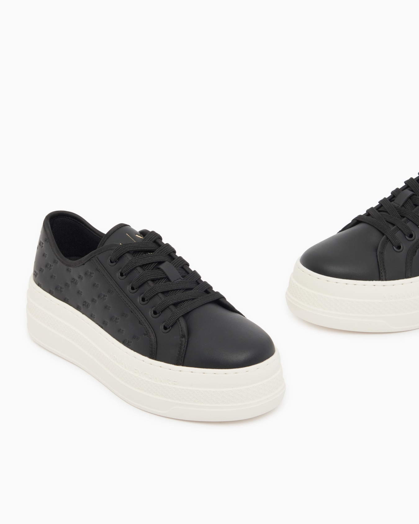 low top Sneakers with all-over debossed logo Slide 4