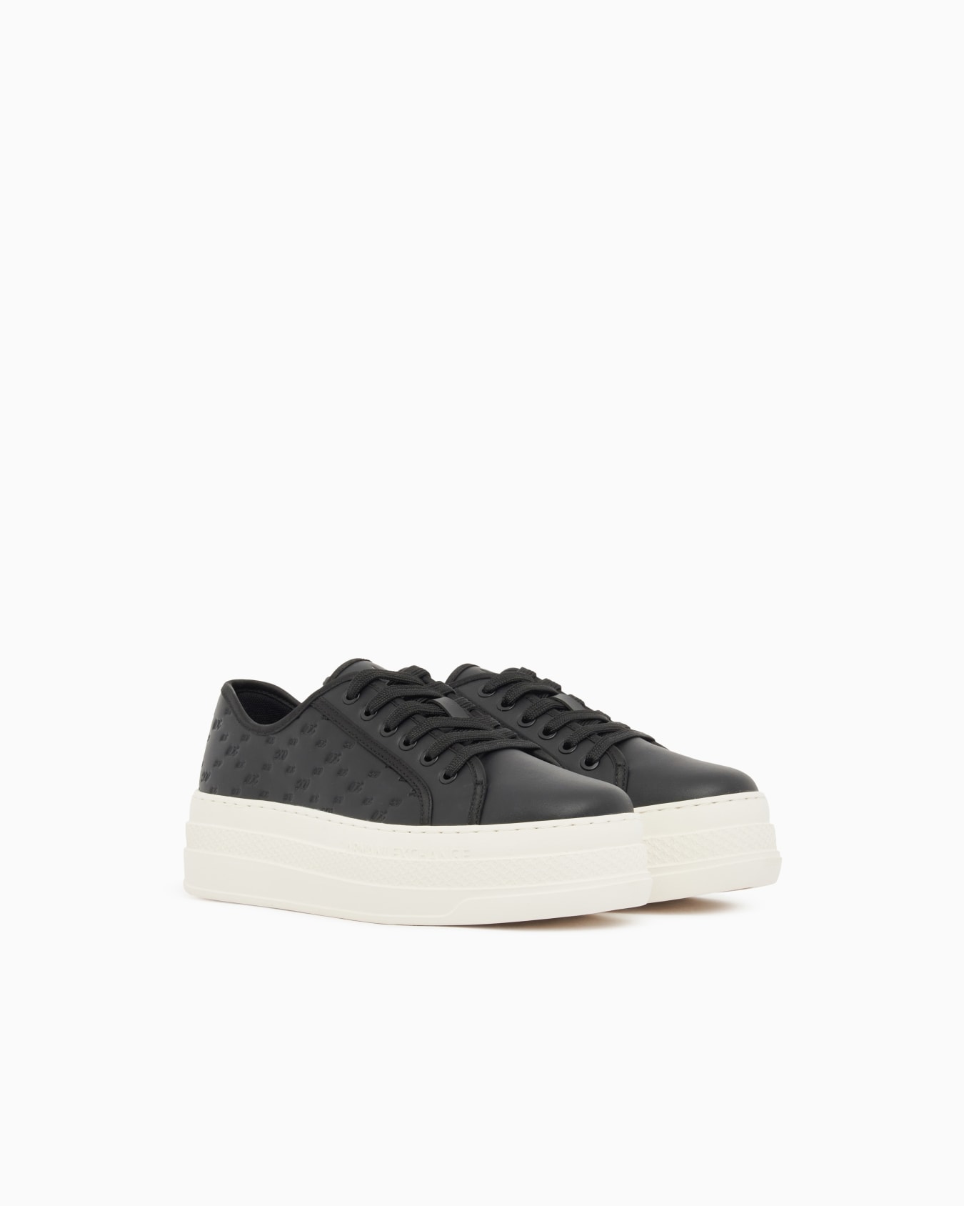 low top Sneakers with all-over debossed logo Slide 1