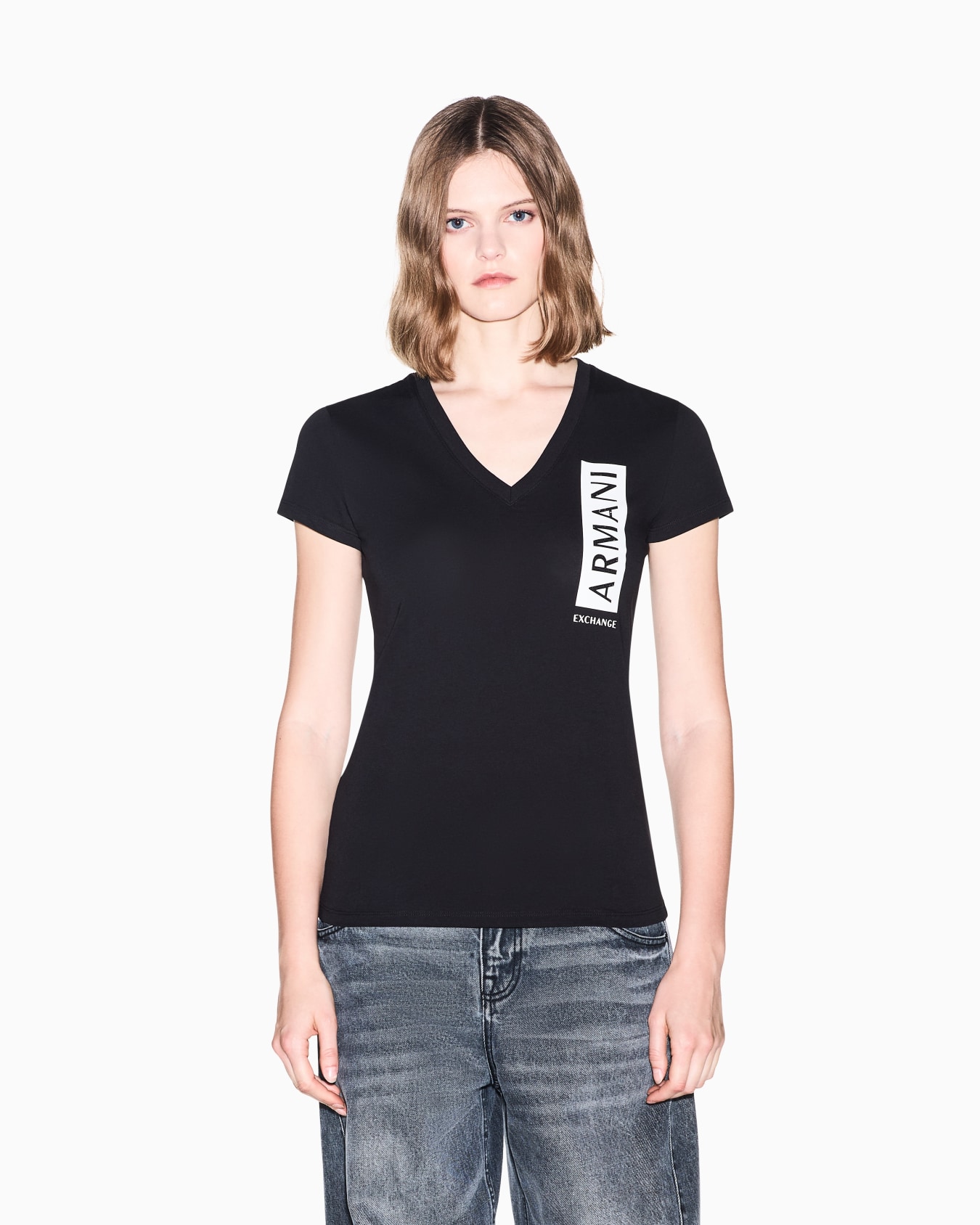 slim fit t-shirt in cotton jersey Slide 3