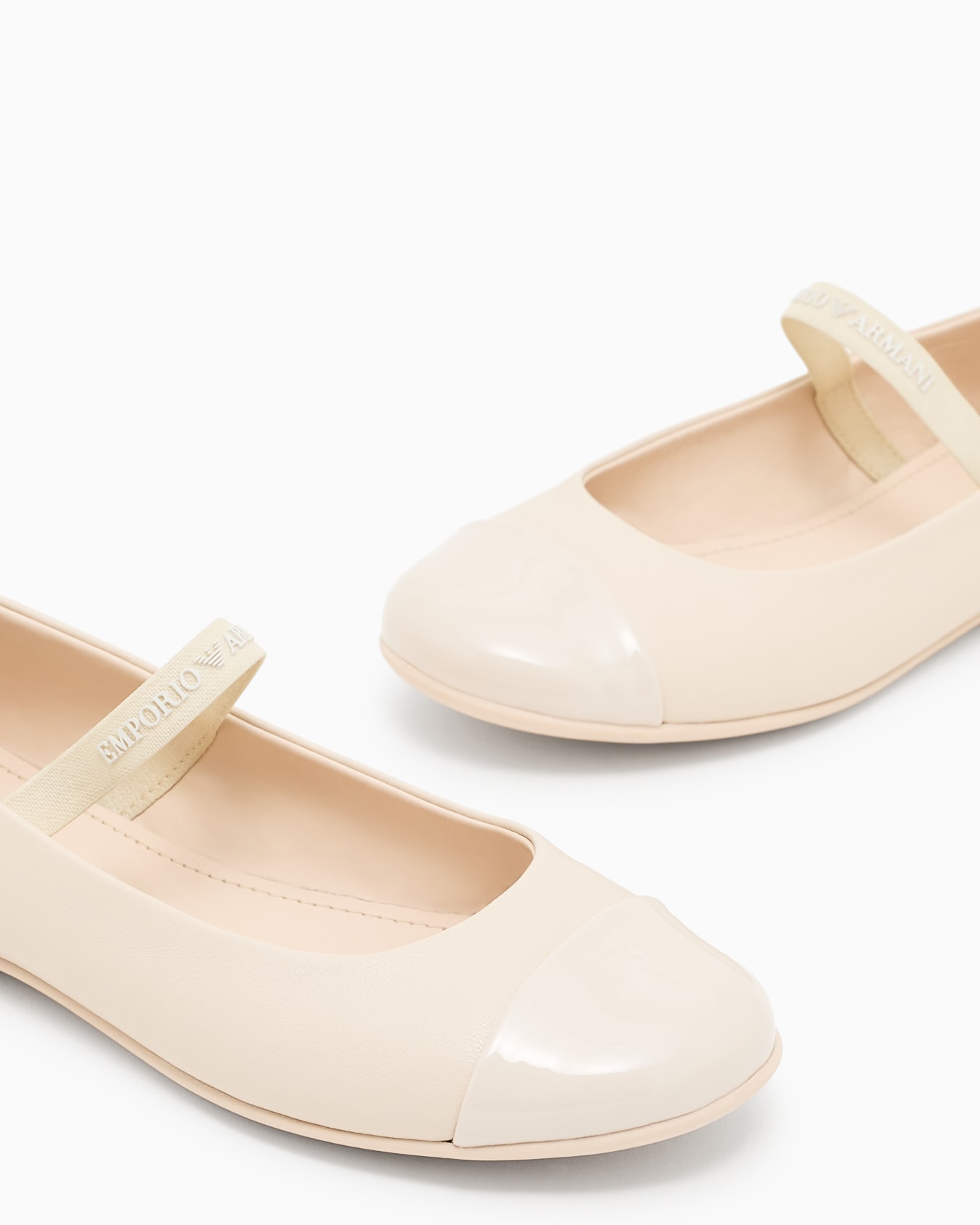 Ballerines en cuir nappa avec bout en cuir verni Diapositive 4