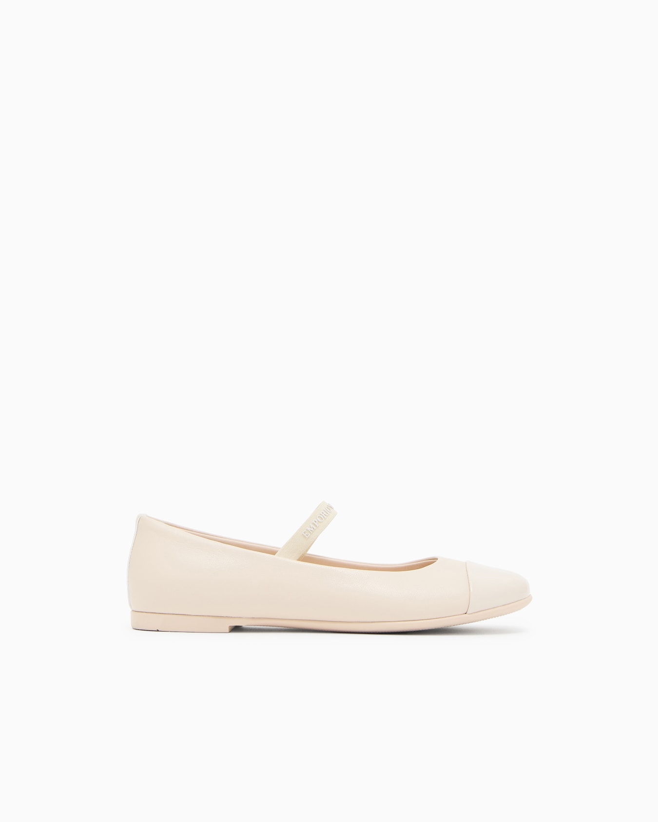 Ballerines en cuir nappa avec bout en cuir verni Diapositive 0