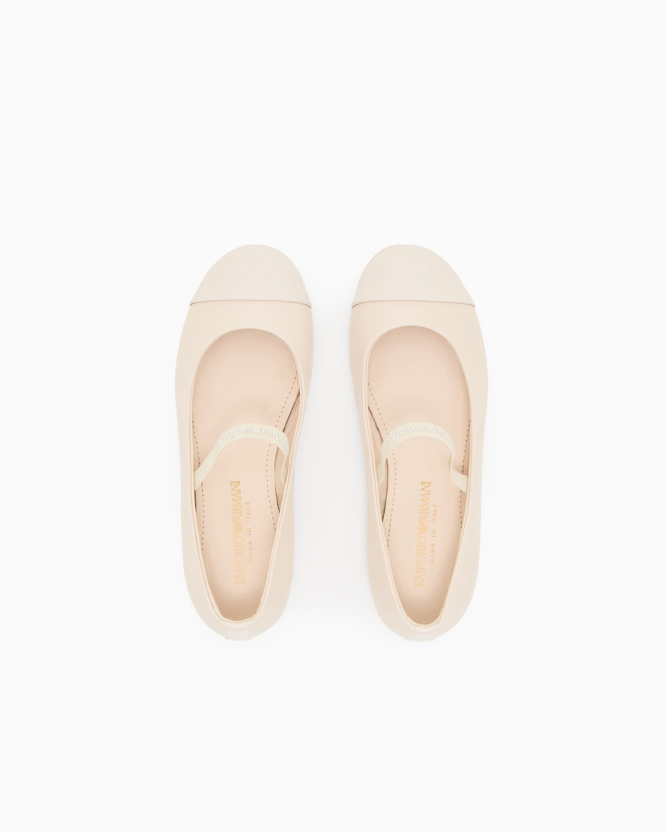 Ballerines en cuir nappa avec bout en cuir verni Diapositive 2