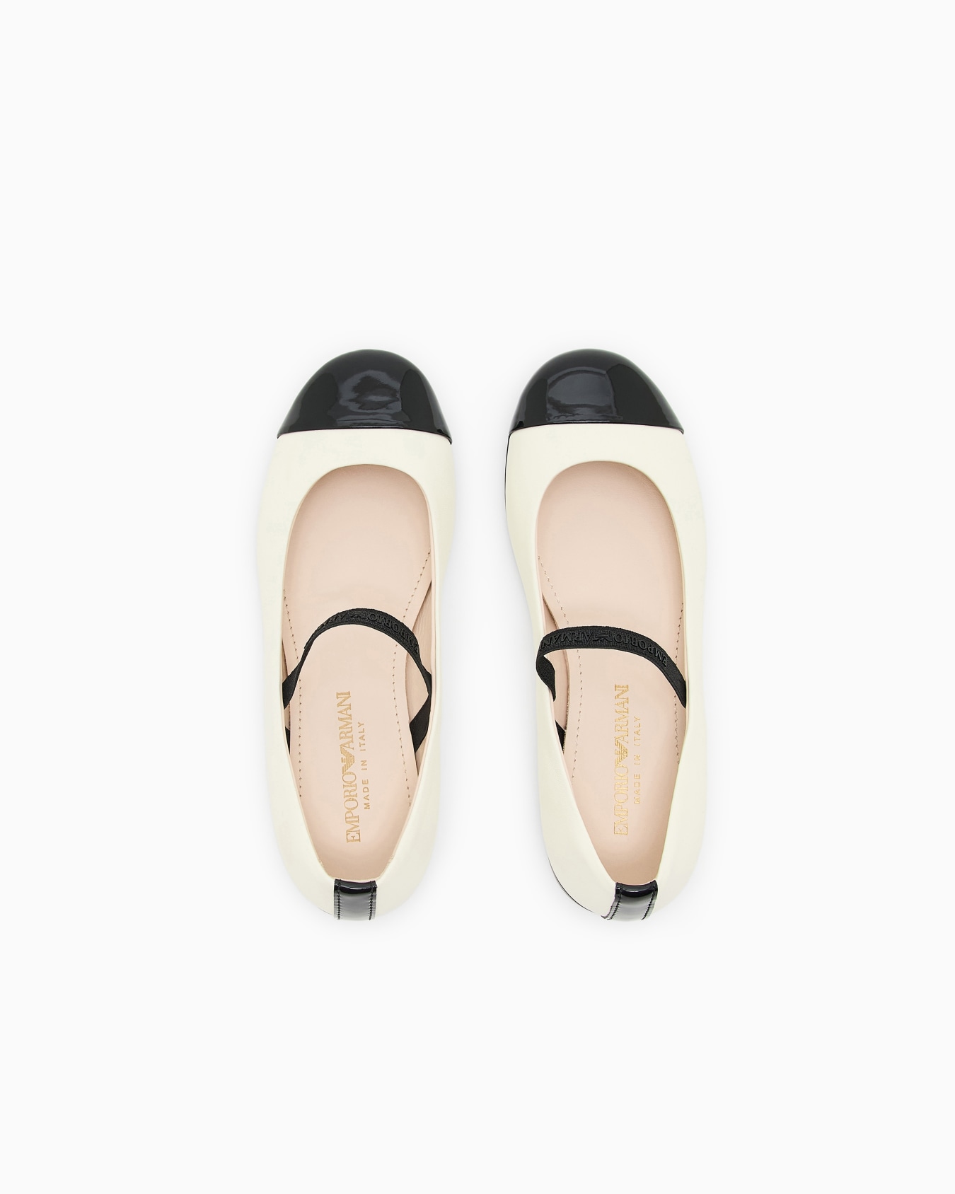 Nappa-leather ballerinas with patent leather toe Slide 2
