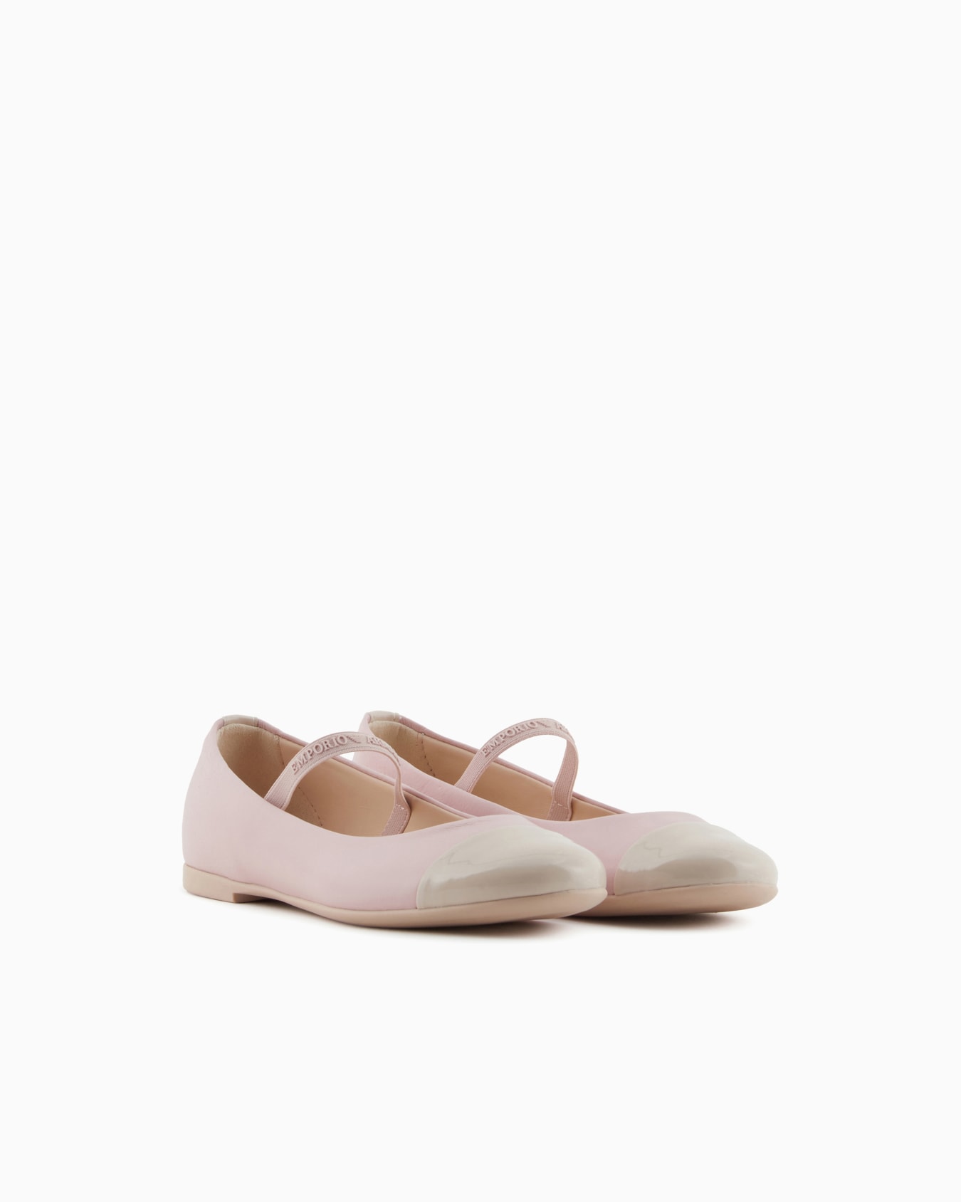 Ballerines en cuir nappa avec bout en cuir verni Diapositive 1
