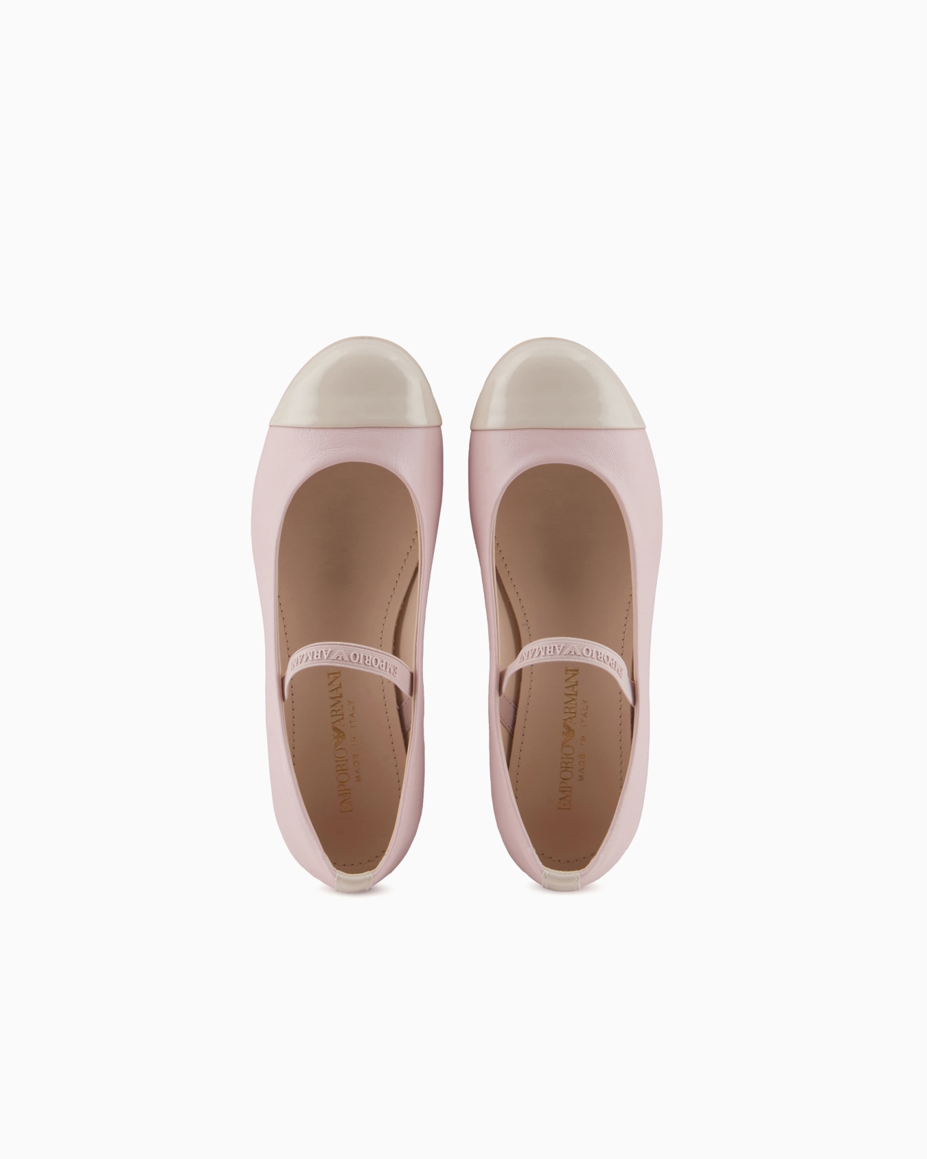Ballerines en cuir nappa avec bout en cuir verni Diapositive 2
