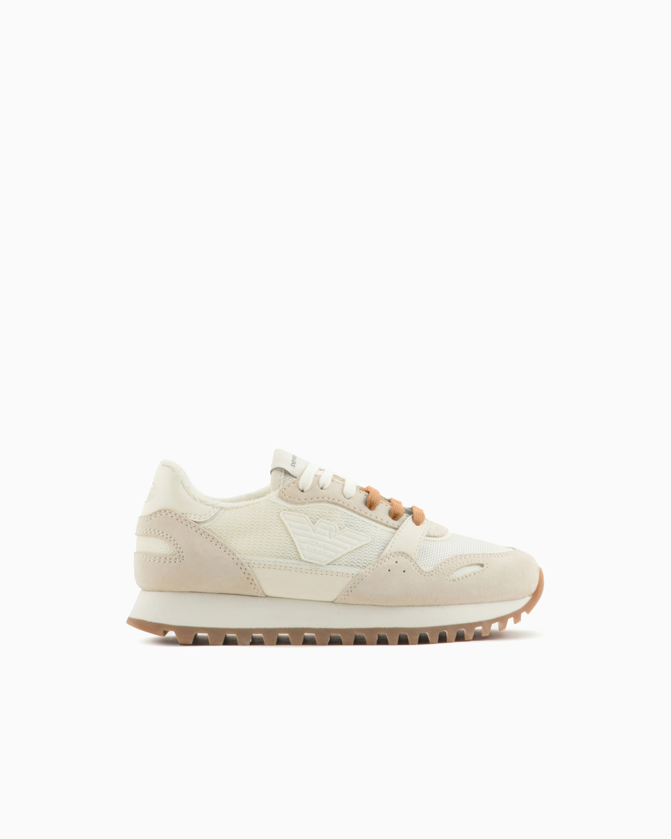 Mesh sneakers with suede details and eagle patch Slide 0