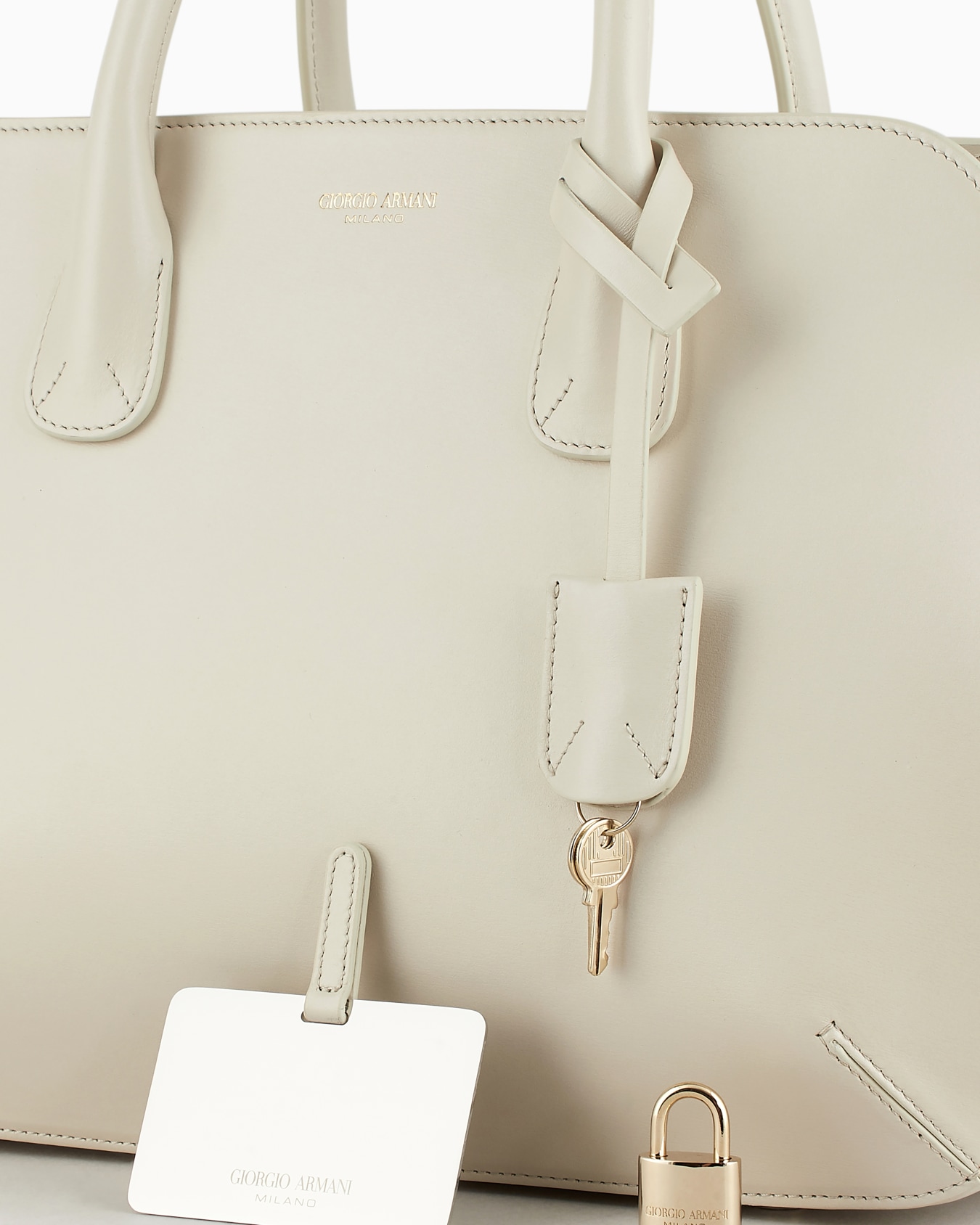 la Prima bauletto grande in pelle palmellata Slide 5