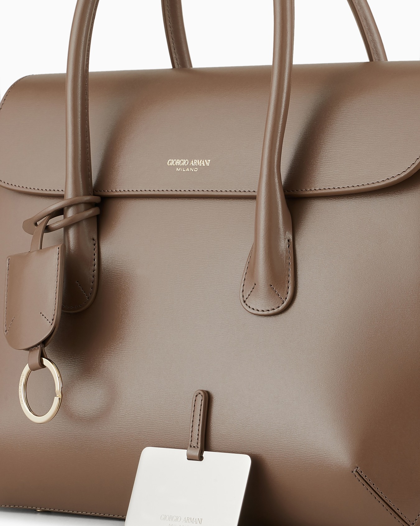 Large palmellato-leather la Prima Boston bag Slide 5