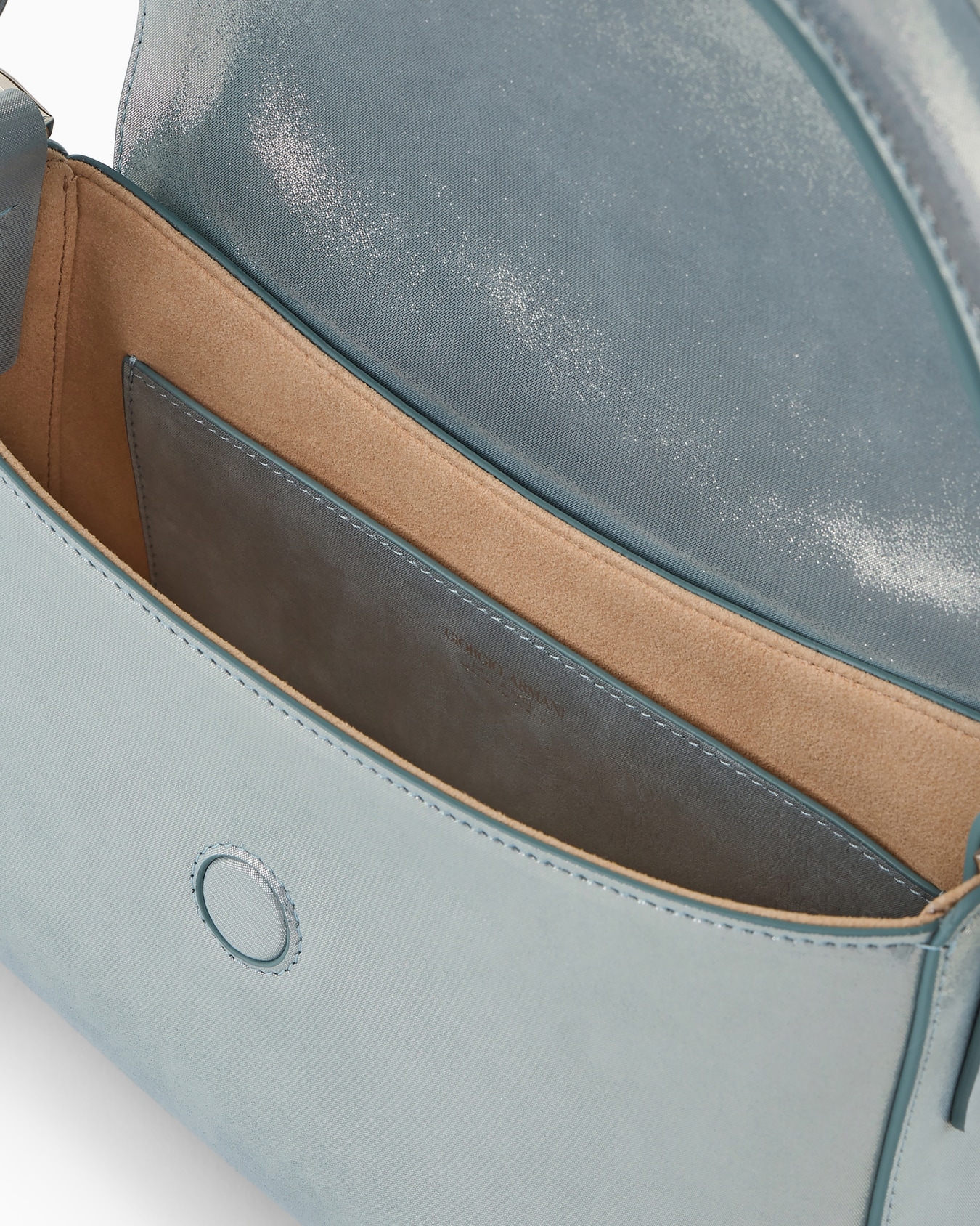 La Prima Soft small baguette bag in shiny nubuck Slide 3