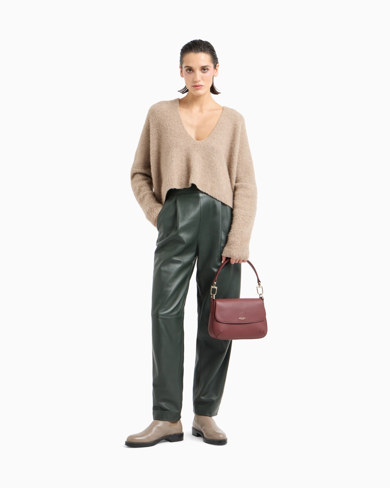 Bolso la Prima Soft tamaño pequeño de cuero plena flor ASV Diapositiva 5
