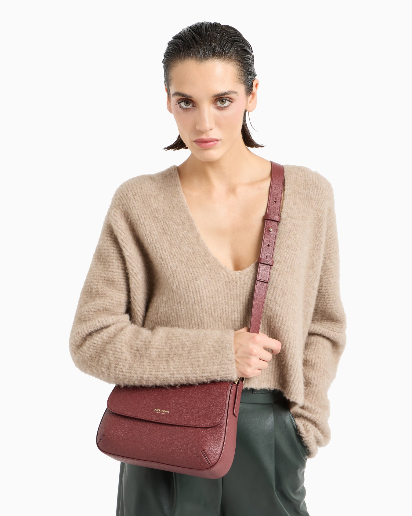 Bolso la Prima Soft tamaño pequeño de cuero plena flor ASV Diapositiva 6