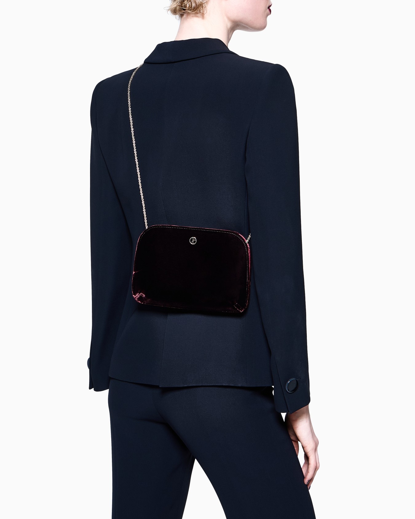 Bolso de mano La Prima de terciopelo y raso Diapositiva 7