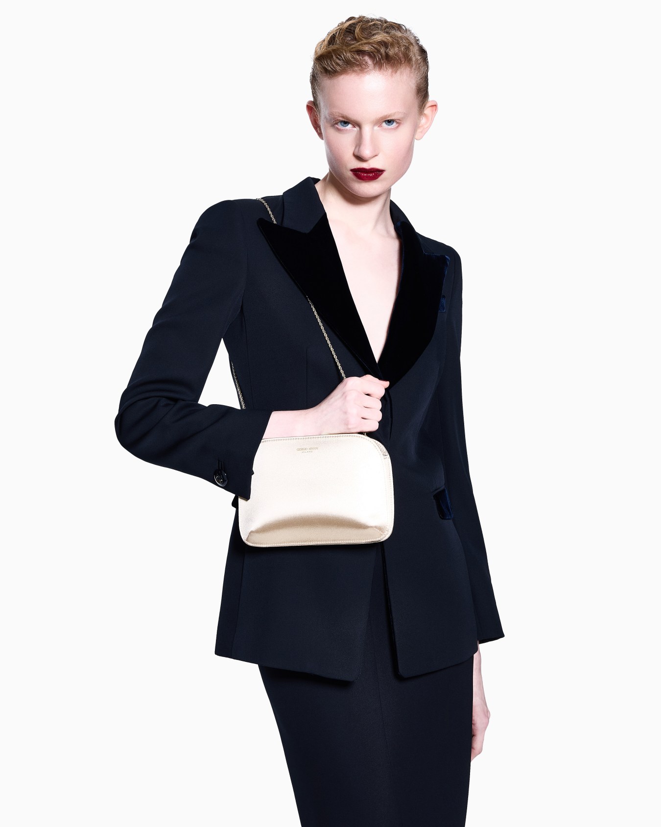 Lamé-satin la Prima clutch bag Slide 6