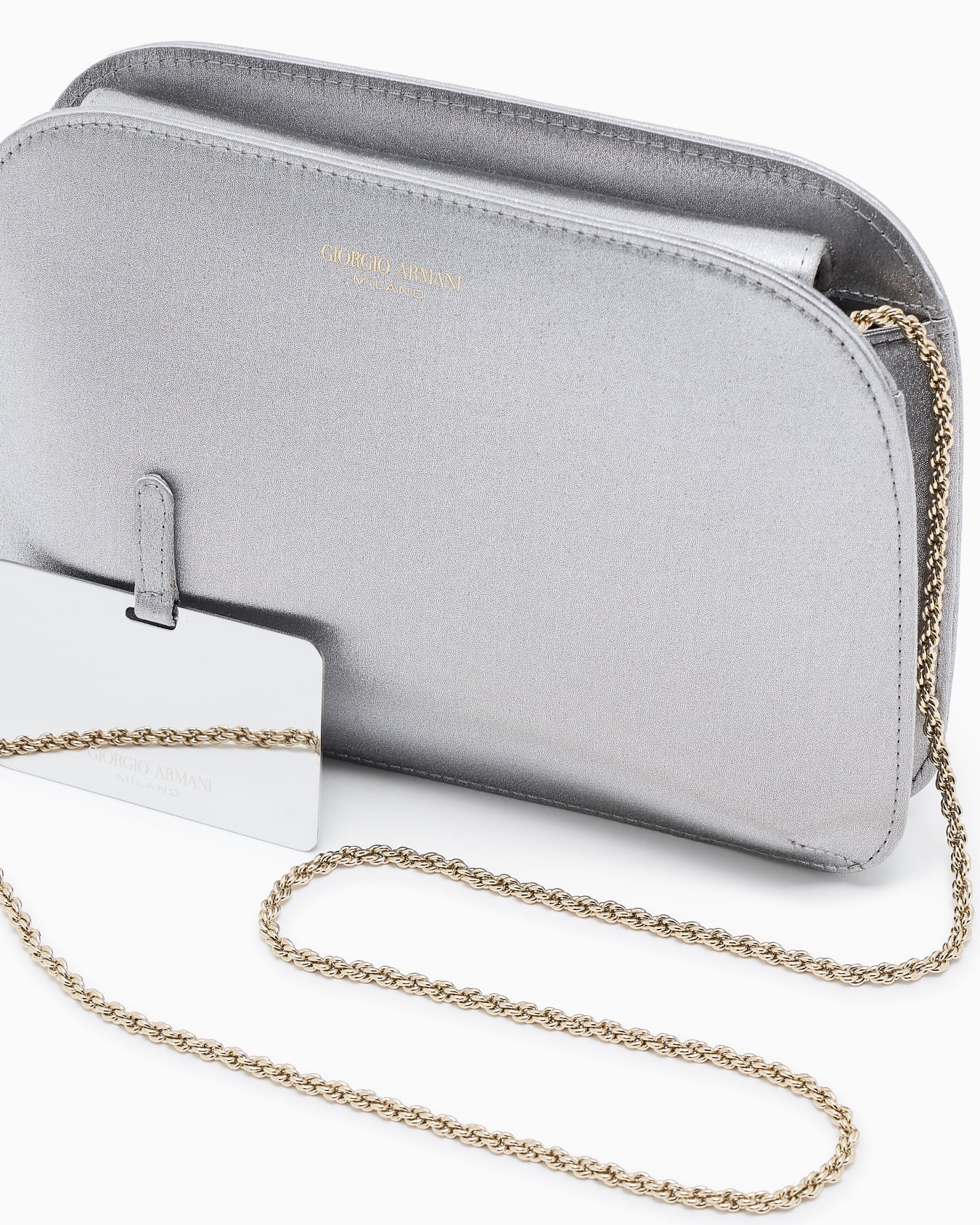 Lamé-satin la Prima clutch bag Slide 4