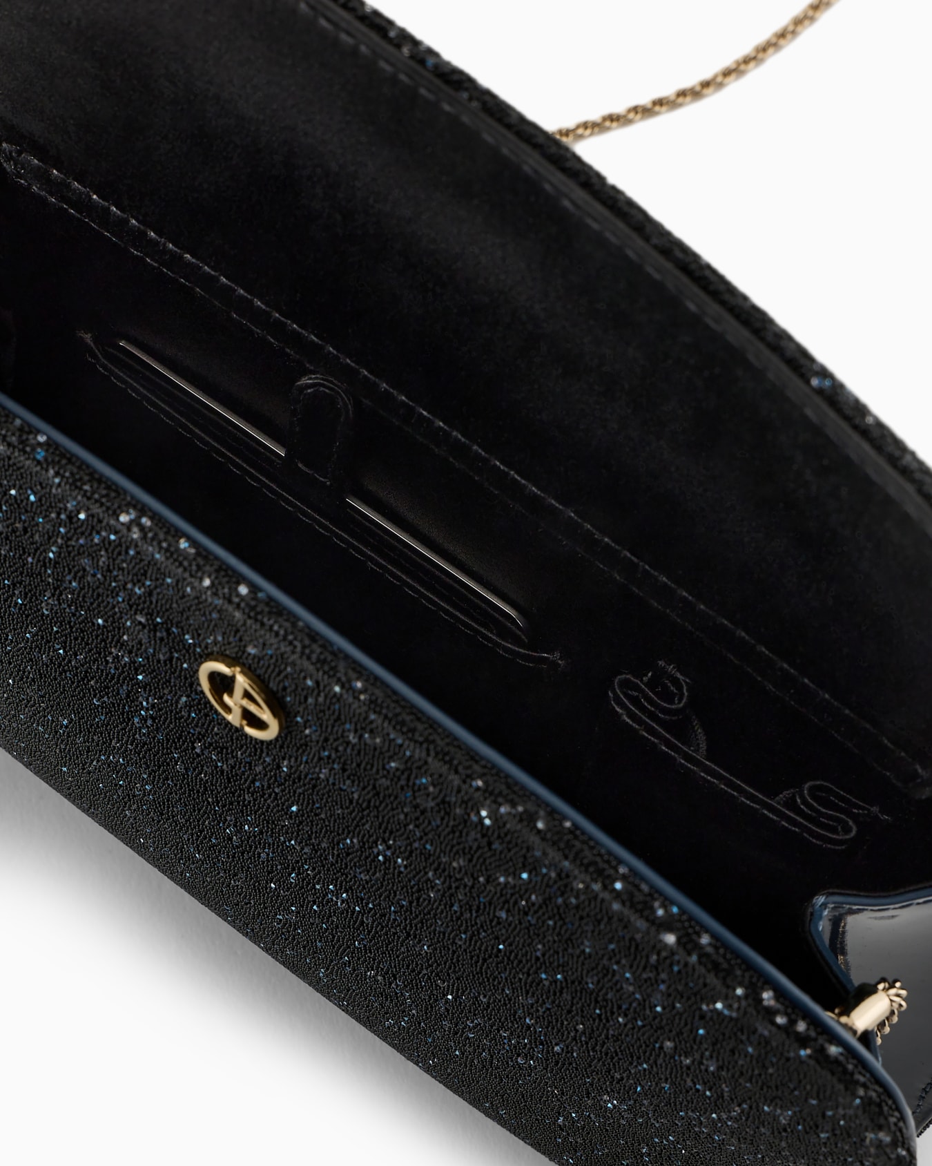 Pochette La Prima en cuir verni et strass Diapositive 3