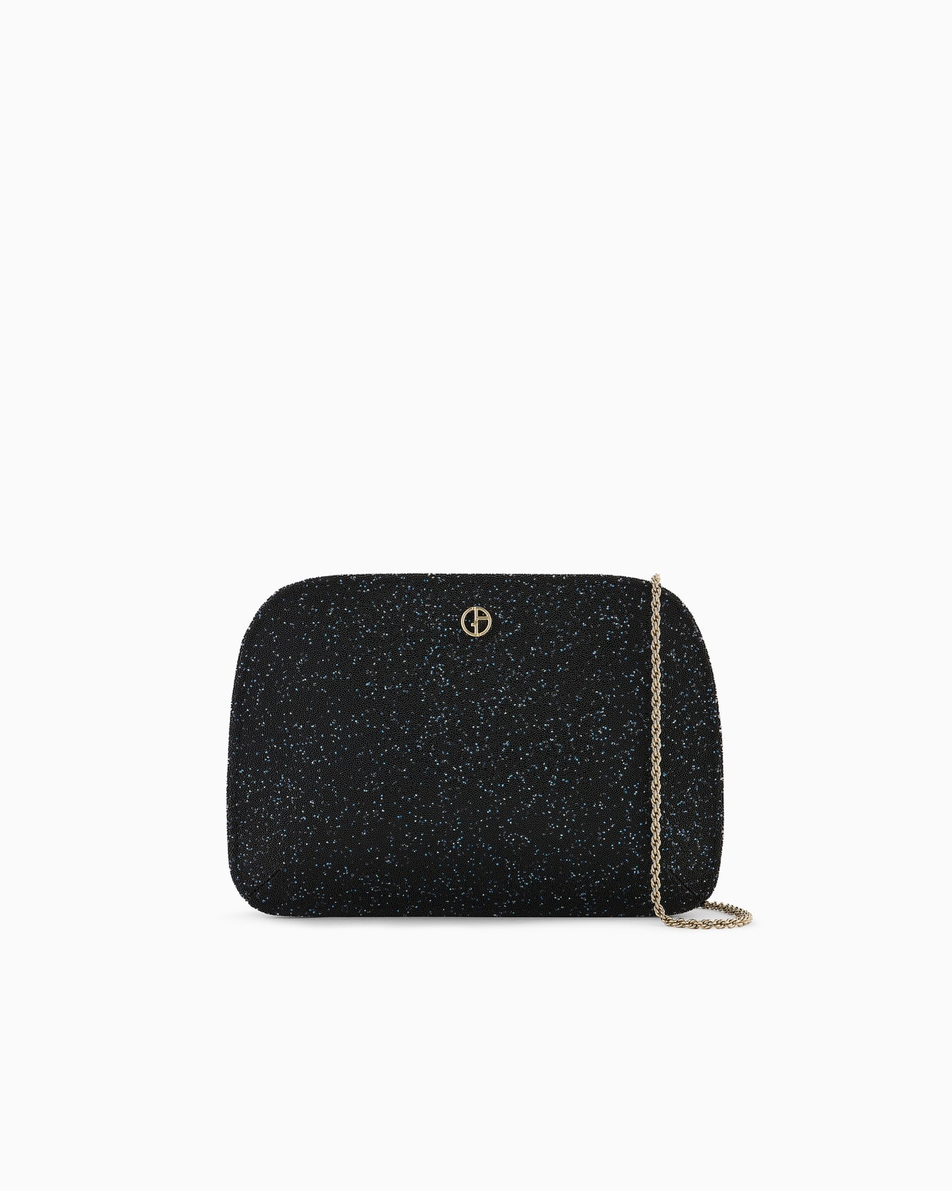 Pochette La Prima en cuir verni et strass Diapositive 0