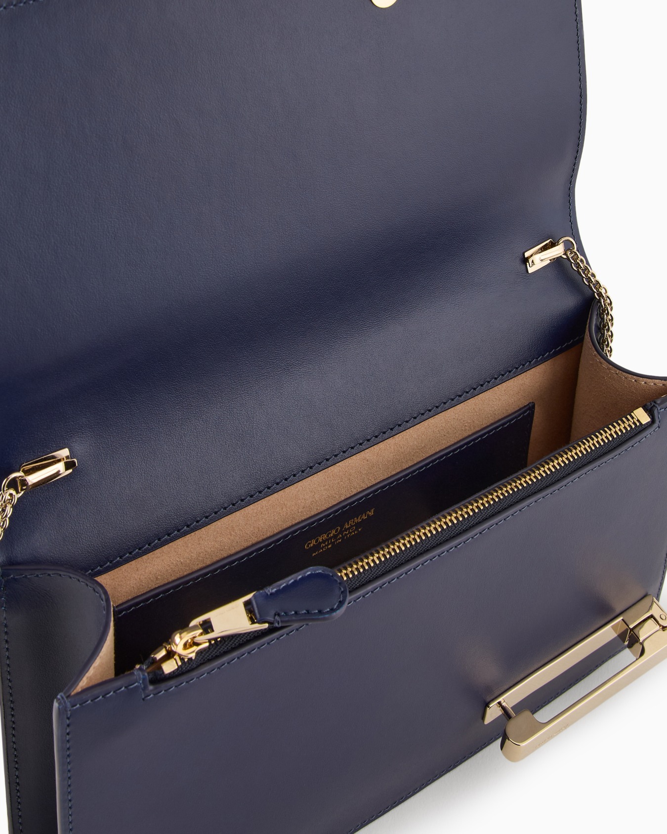 Ponyskin-look leather clutch bag Slide 3