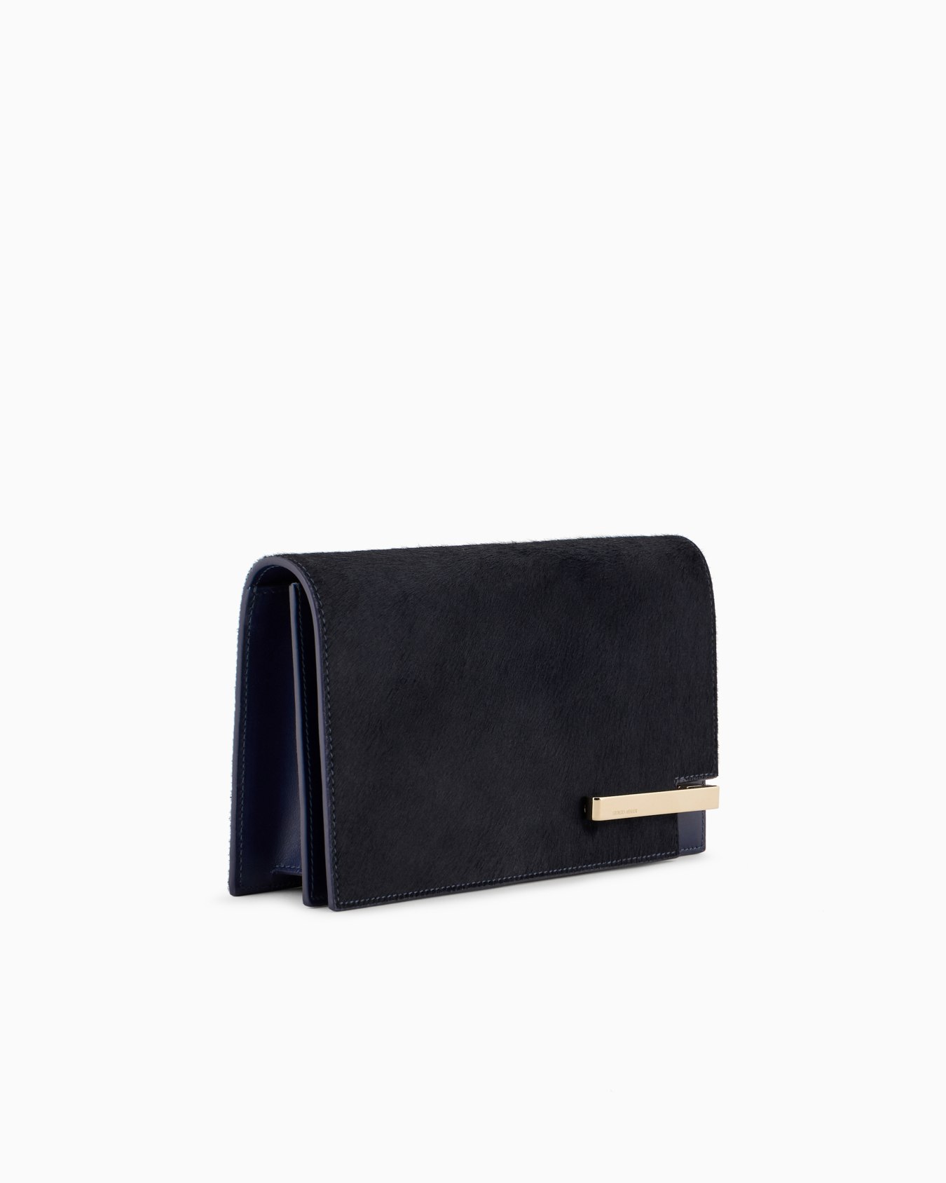 Ponyskin-look leather clutch bag Slide 1