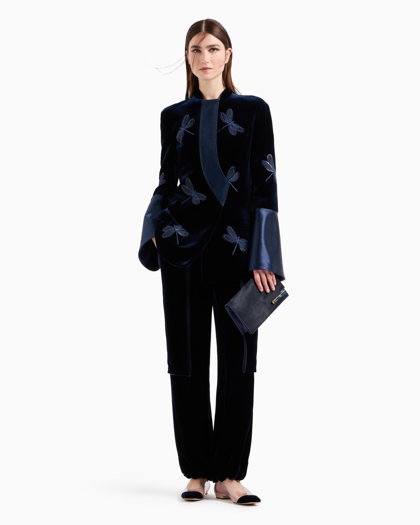 Ponyskin-look leather clutch bag Slide 5