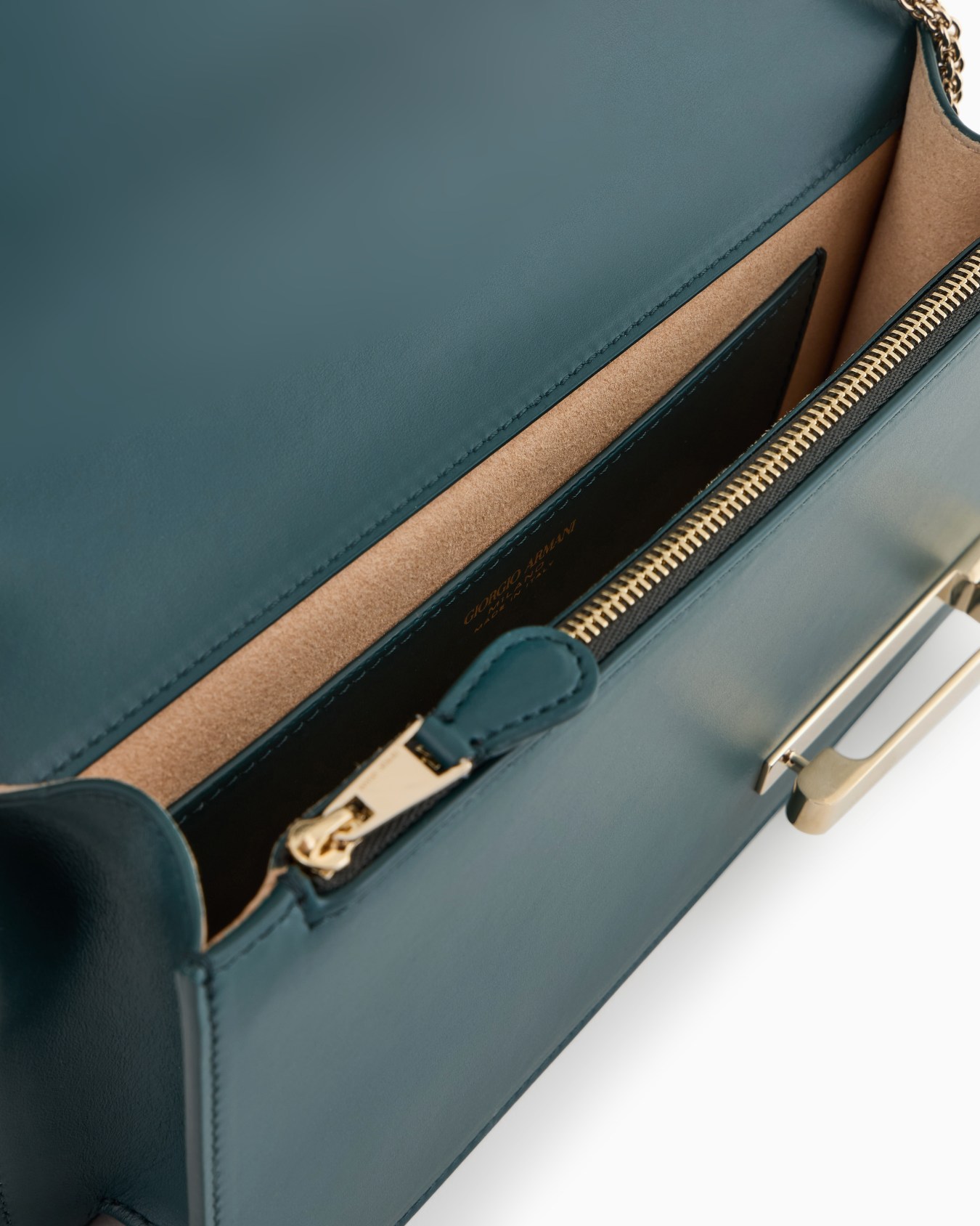 Ponyskin-look leather clutch bag Slide 3