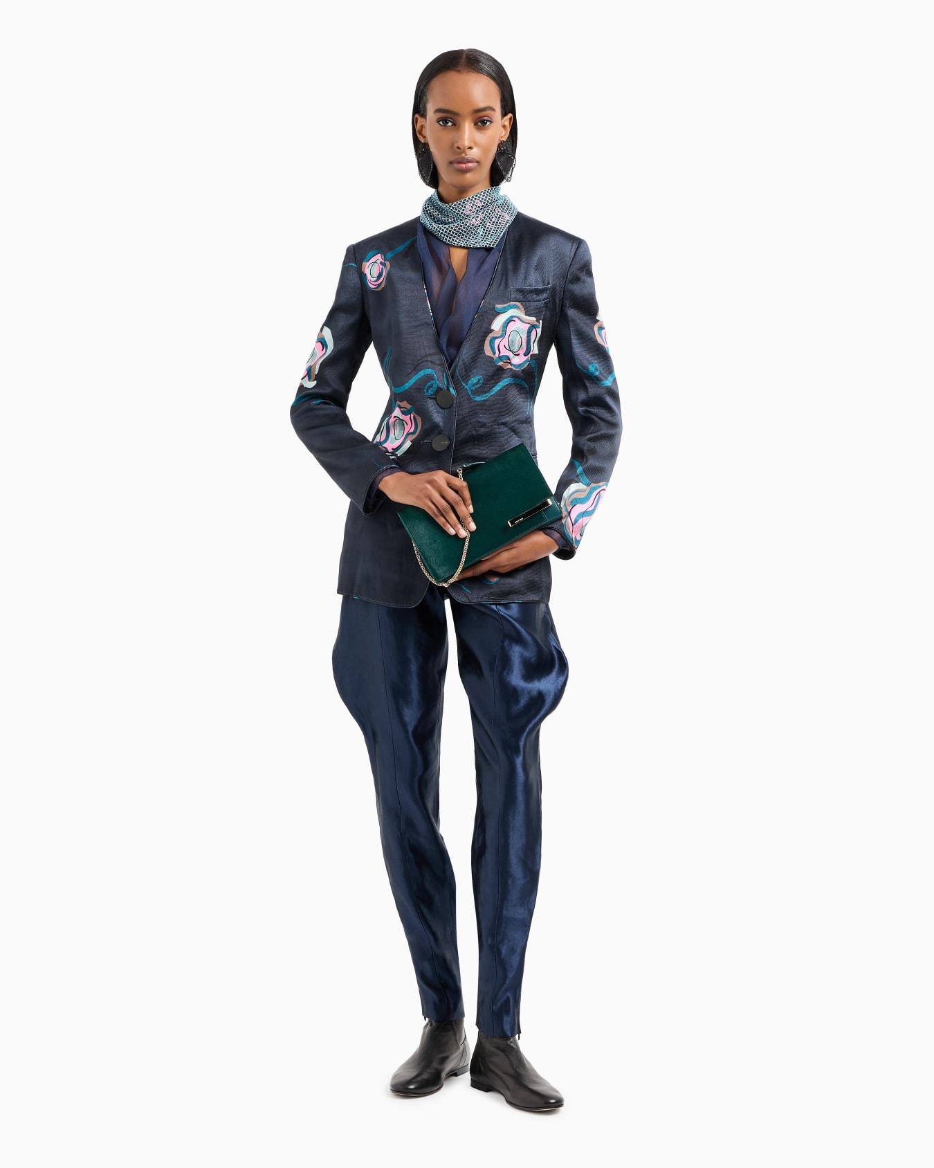 Ponyskin-look leather clutch bag Slide 5