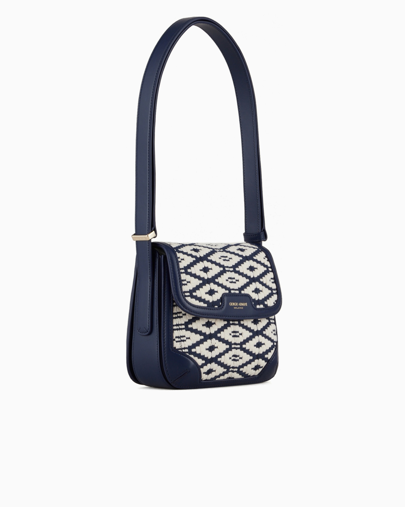 Borsa la Prima in passamaneria intrecciata e pelle Slide 1