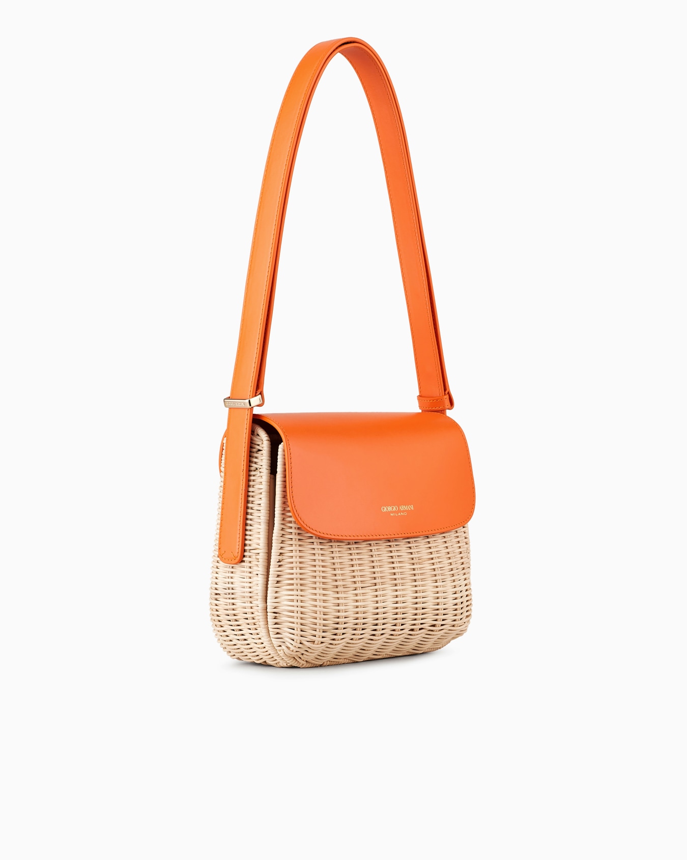 Borsa la Prima in midollino e pelle Slide 1