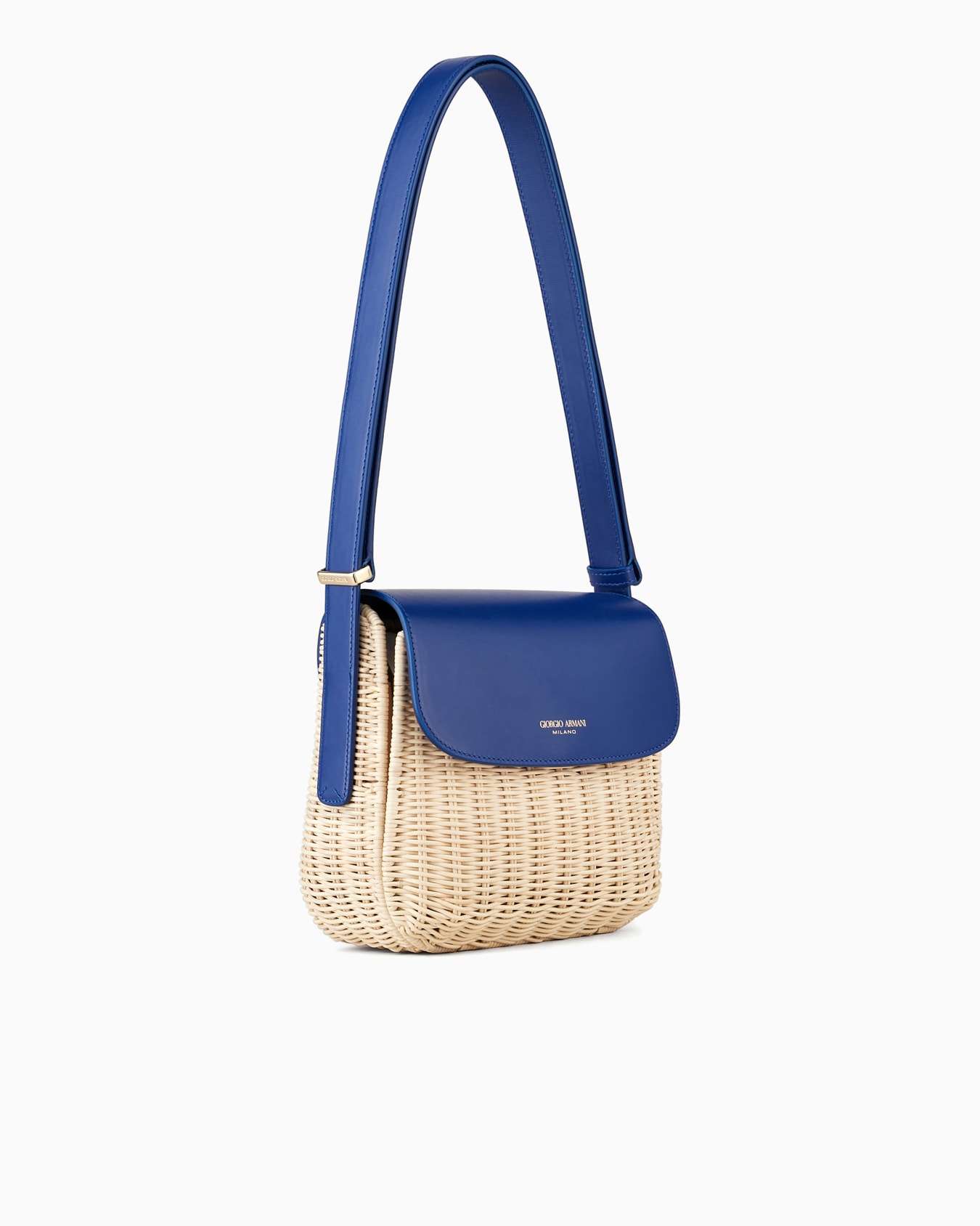 Borsa la Prima in midollino e pelle Slide 1