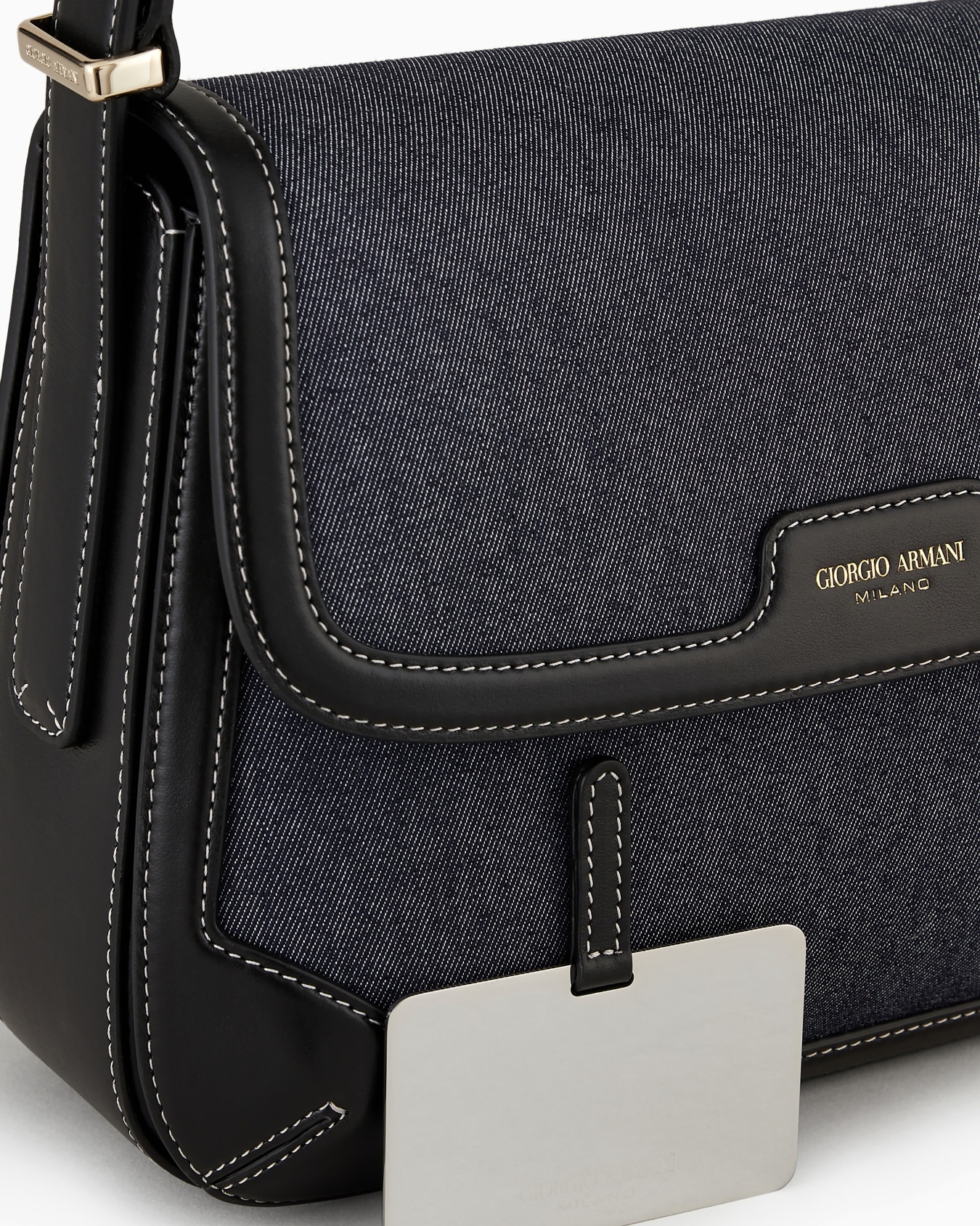 스몰 패브릭 및 가죽 La Prima 숄더 백 슬라이드 4