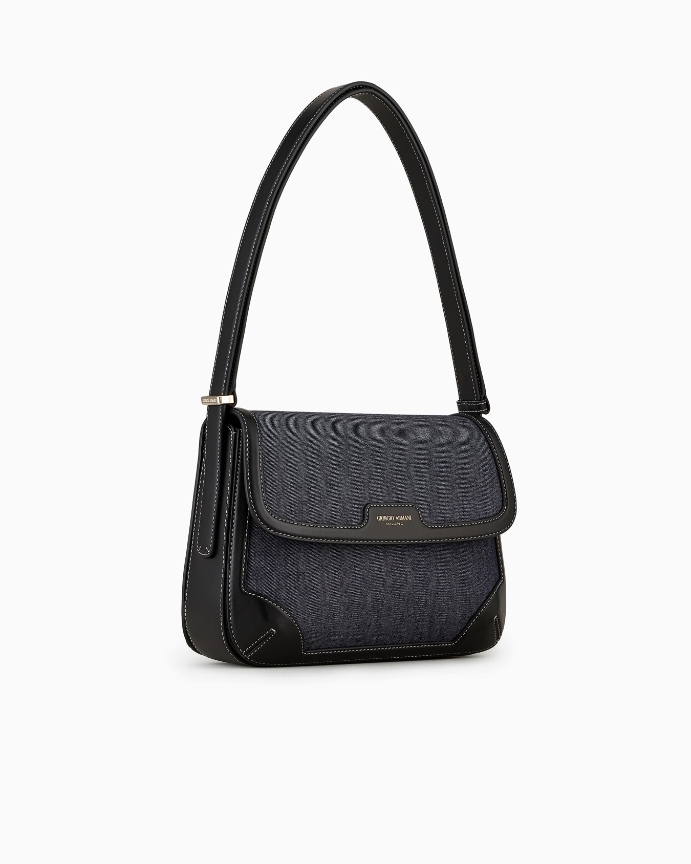 스몰 패브릭 및 가죽 La Prima 숄더 백 슬라이드 1