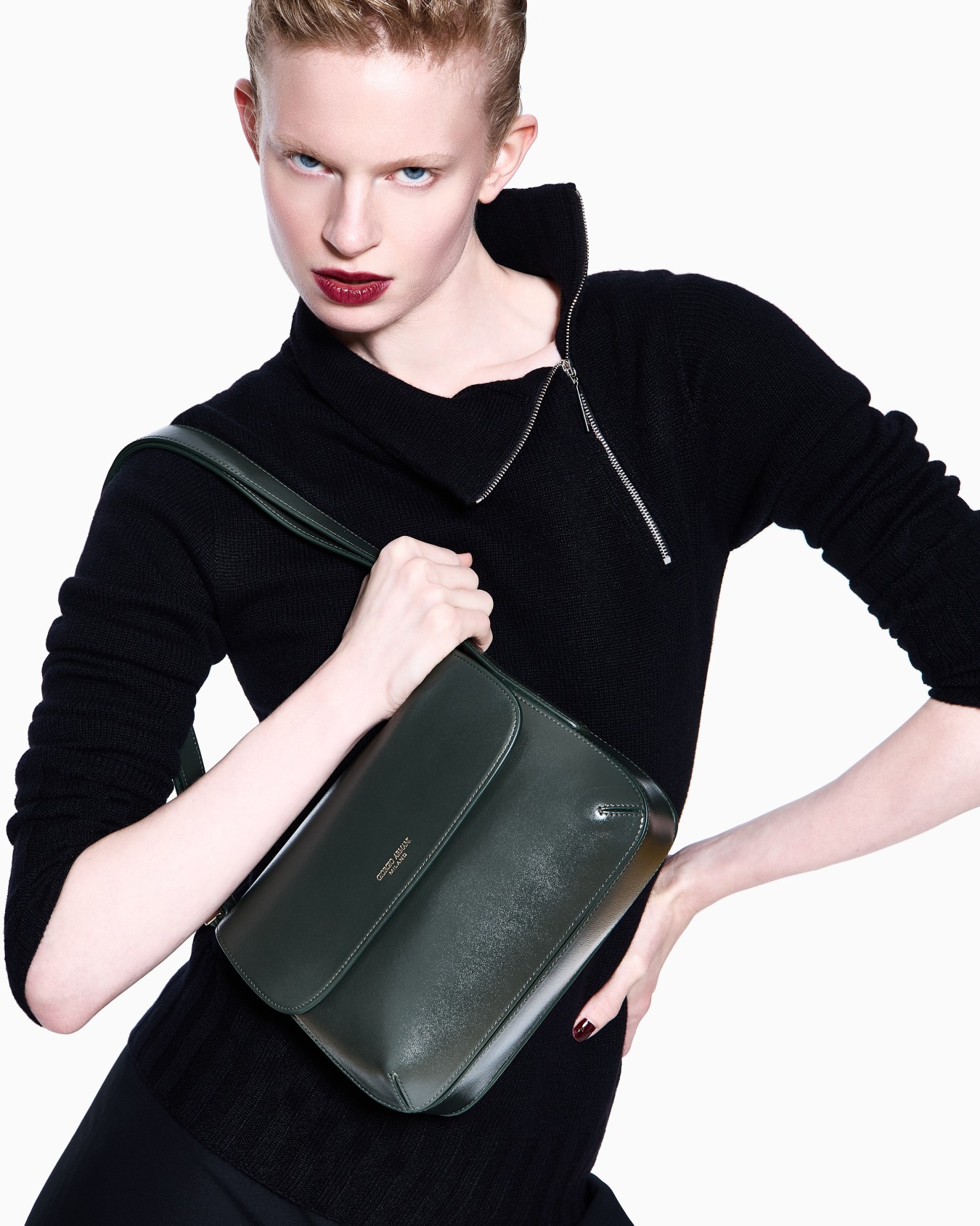 ジョルジオ アルマーニ ラ プリマ バッグ パルメラートレザー ミディアム スライドする 6