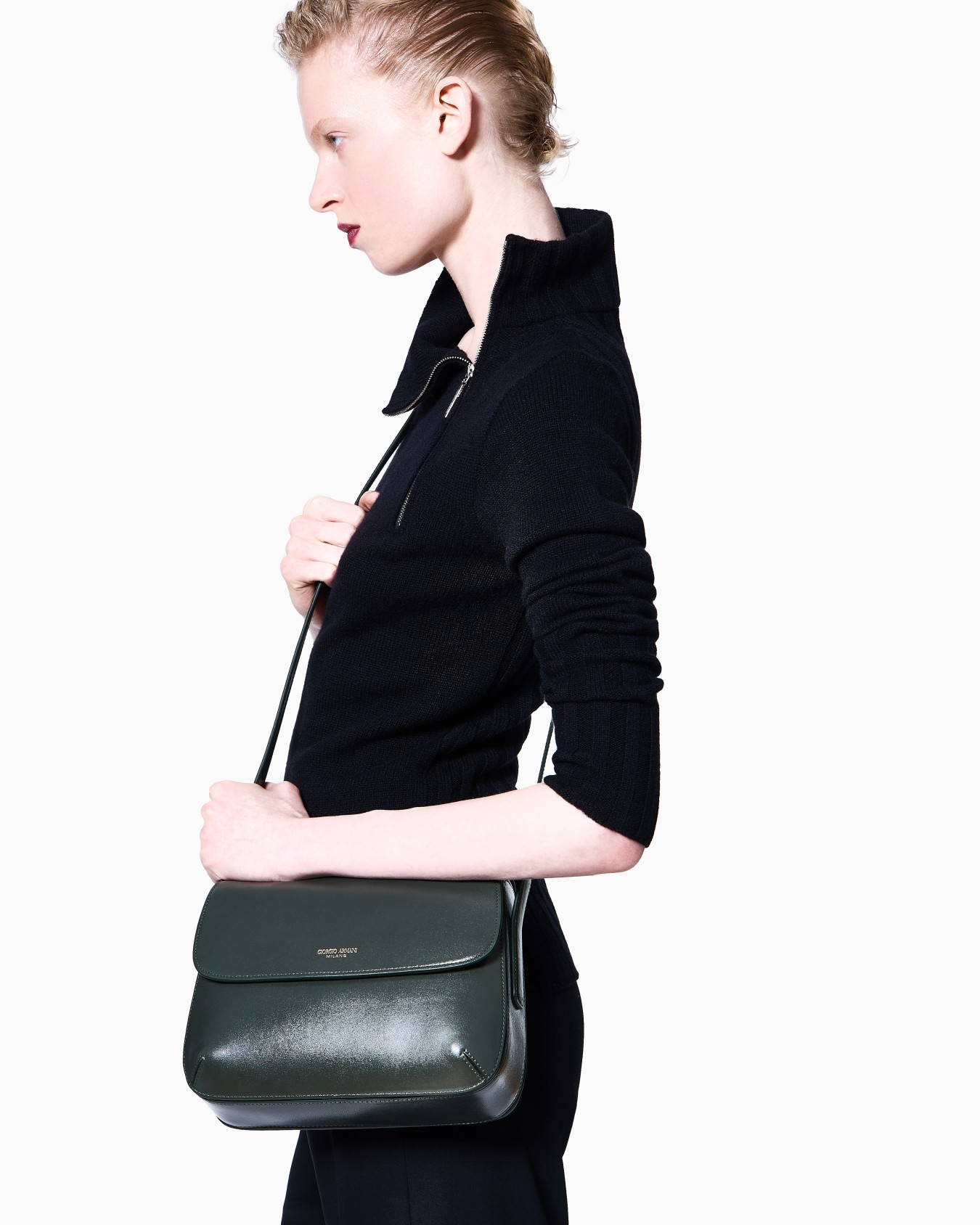 ジョルジオ アルマーニ ラ プリマ バッグ パルメラートレザー ミディアム スライドする 7