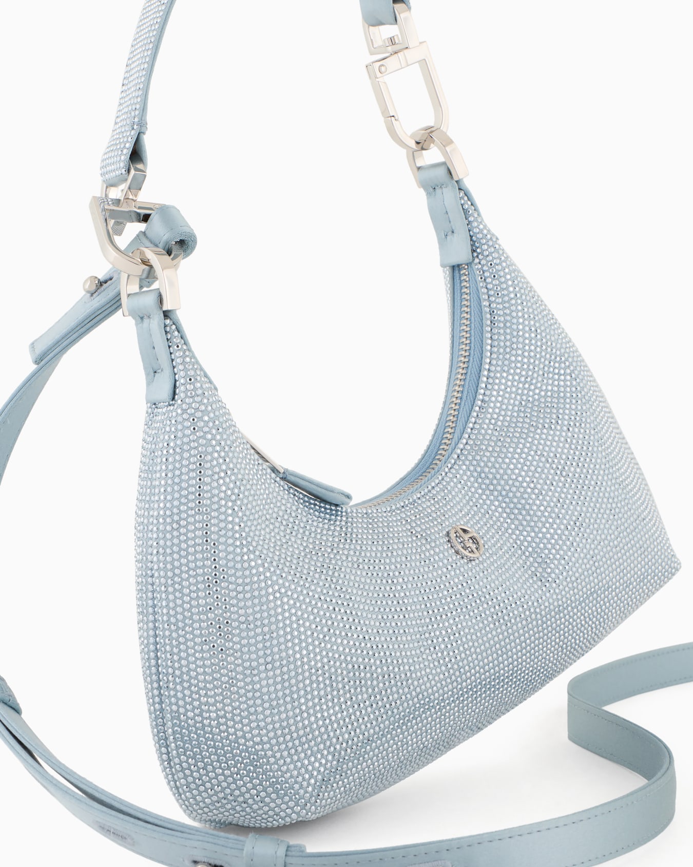 La Prima satin and rhinestone mini hobo bag Slide 4