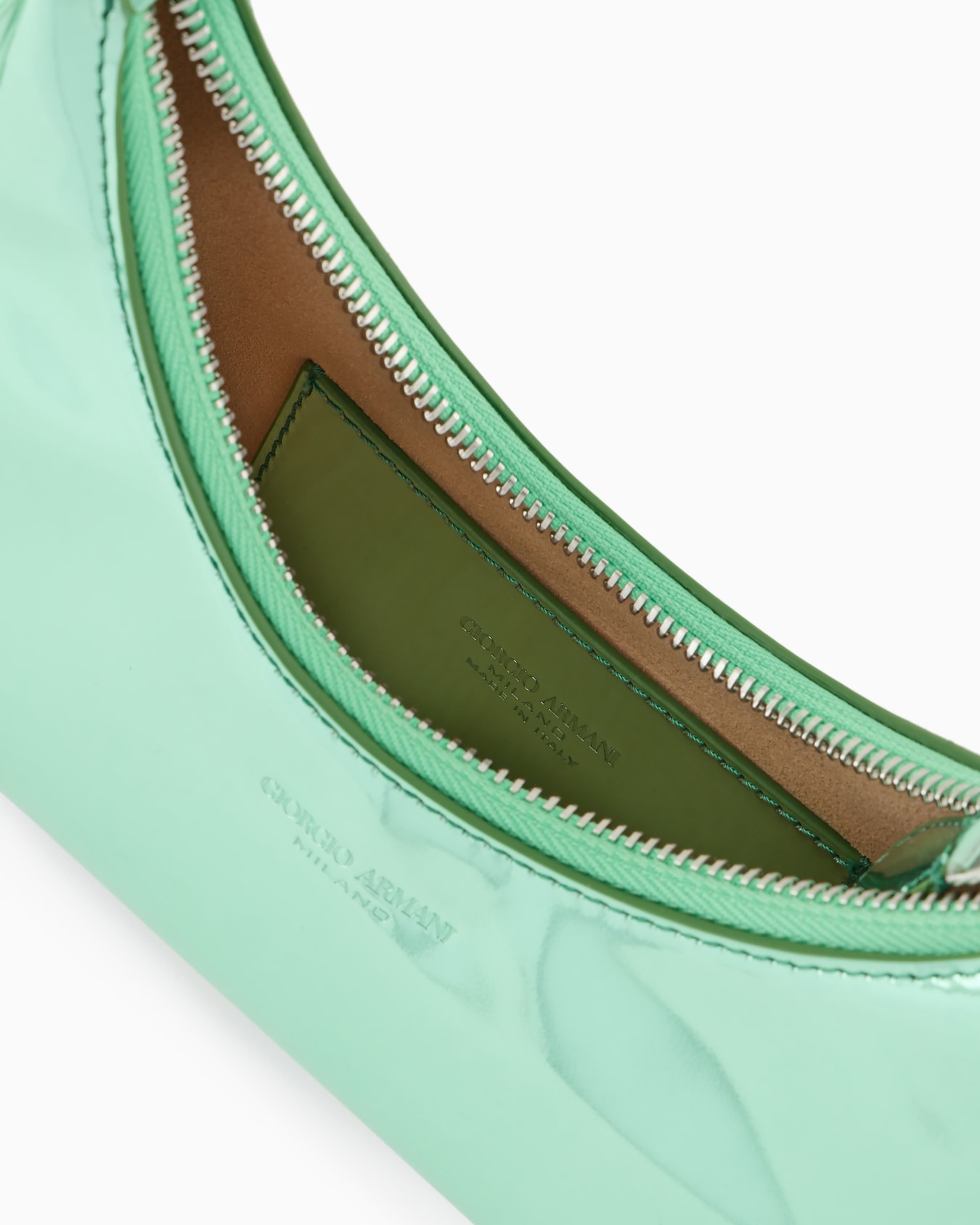 Lamé-leather la Prima mini hobo bag Slide 3