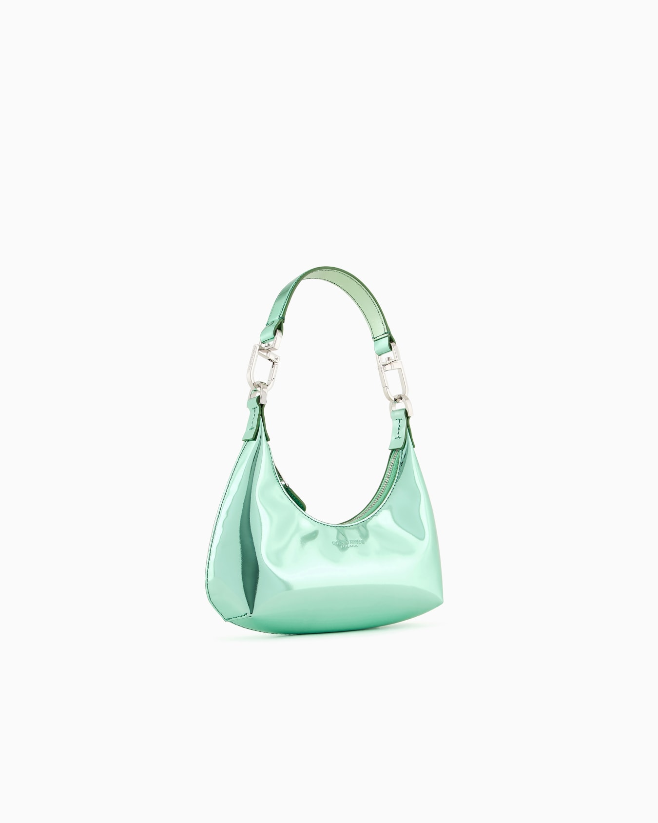 Lamé-leather la Prima mini hobo bag Slide 1