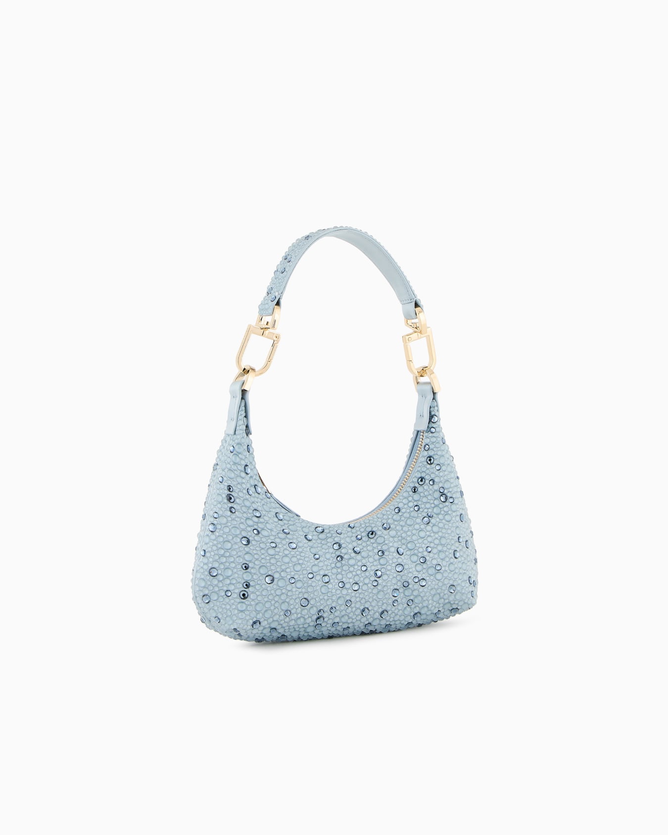 La Prima satin and rhinestone mini hobo bag Slide 1
