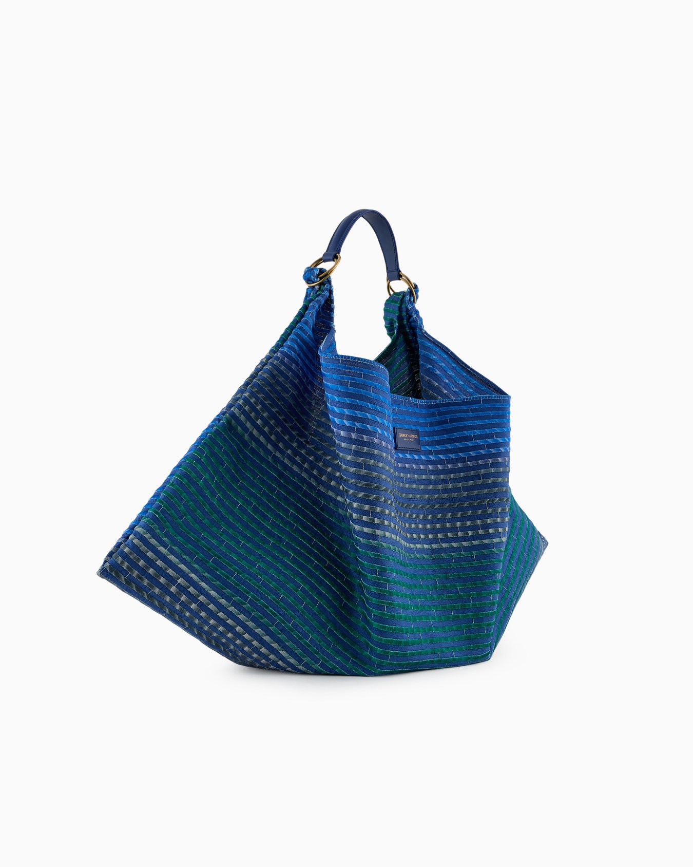 Borsa a spalla in canvas ricamato Slide 1
