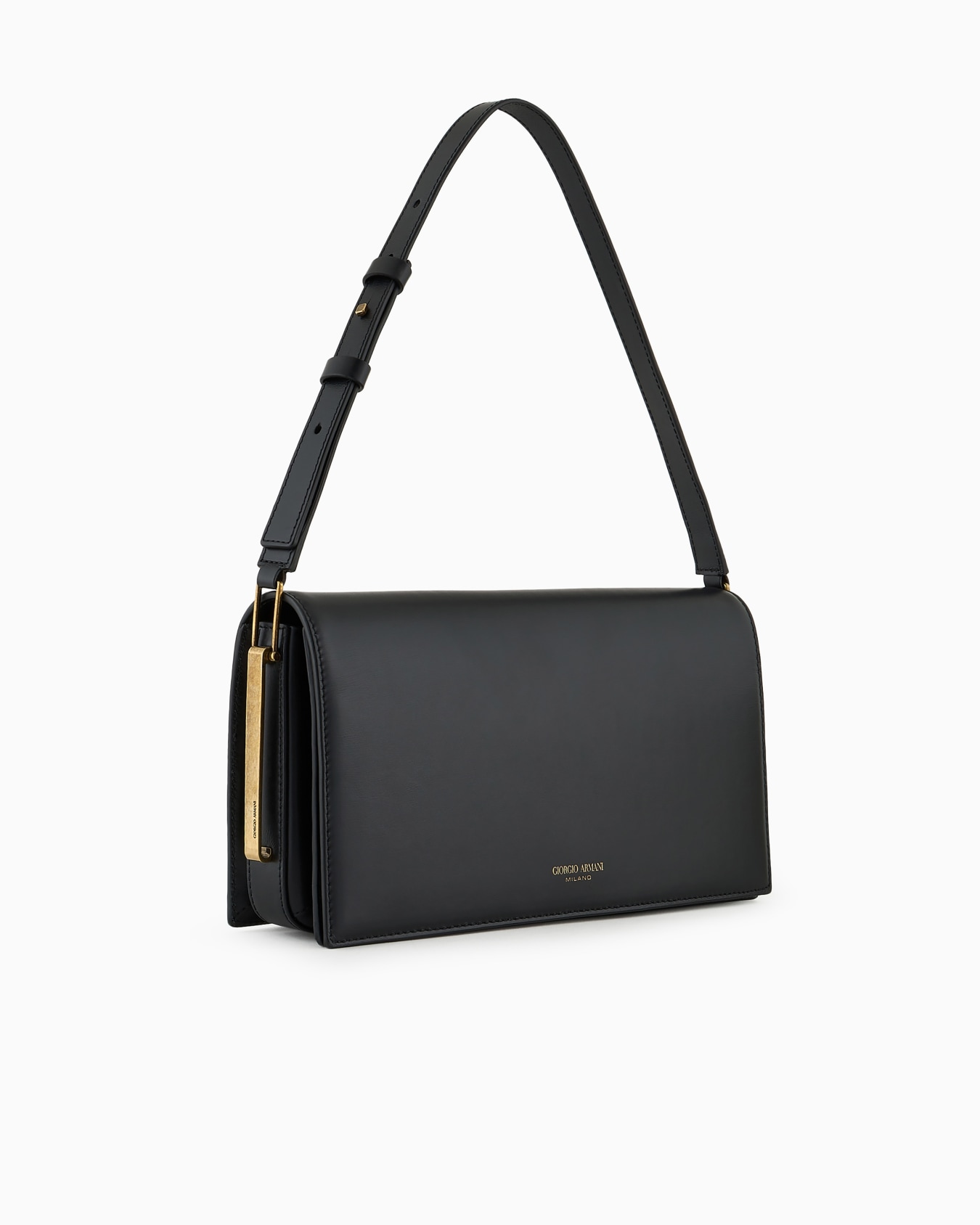 Sac baguette en cuir brillant Diapositive 1