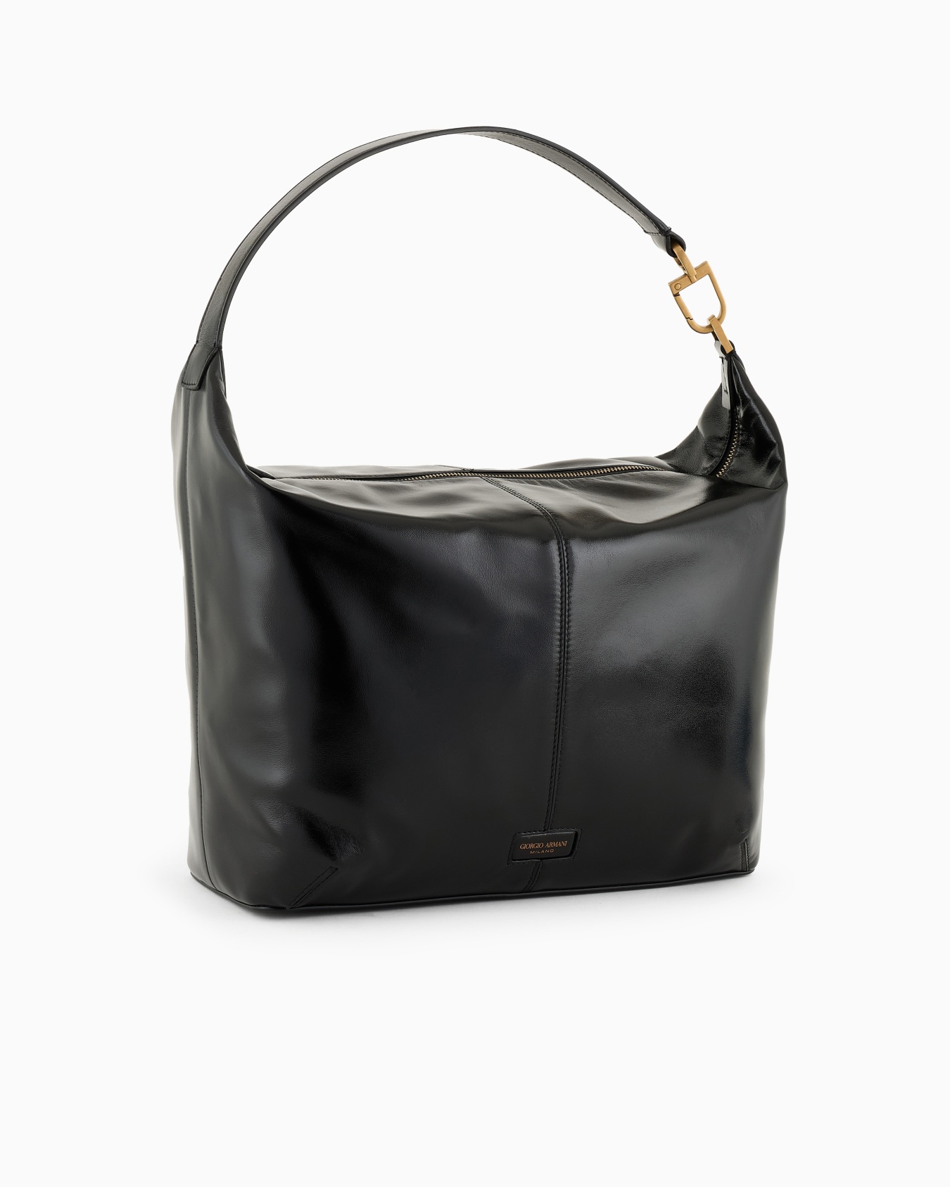 Bolso hobo la Prima Soft tamaño maxi de napa efecto charol Diapositiva 1